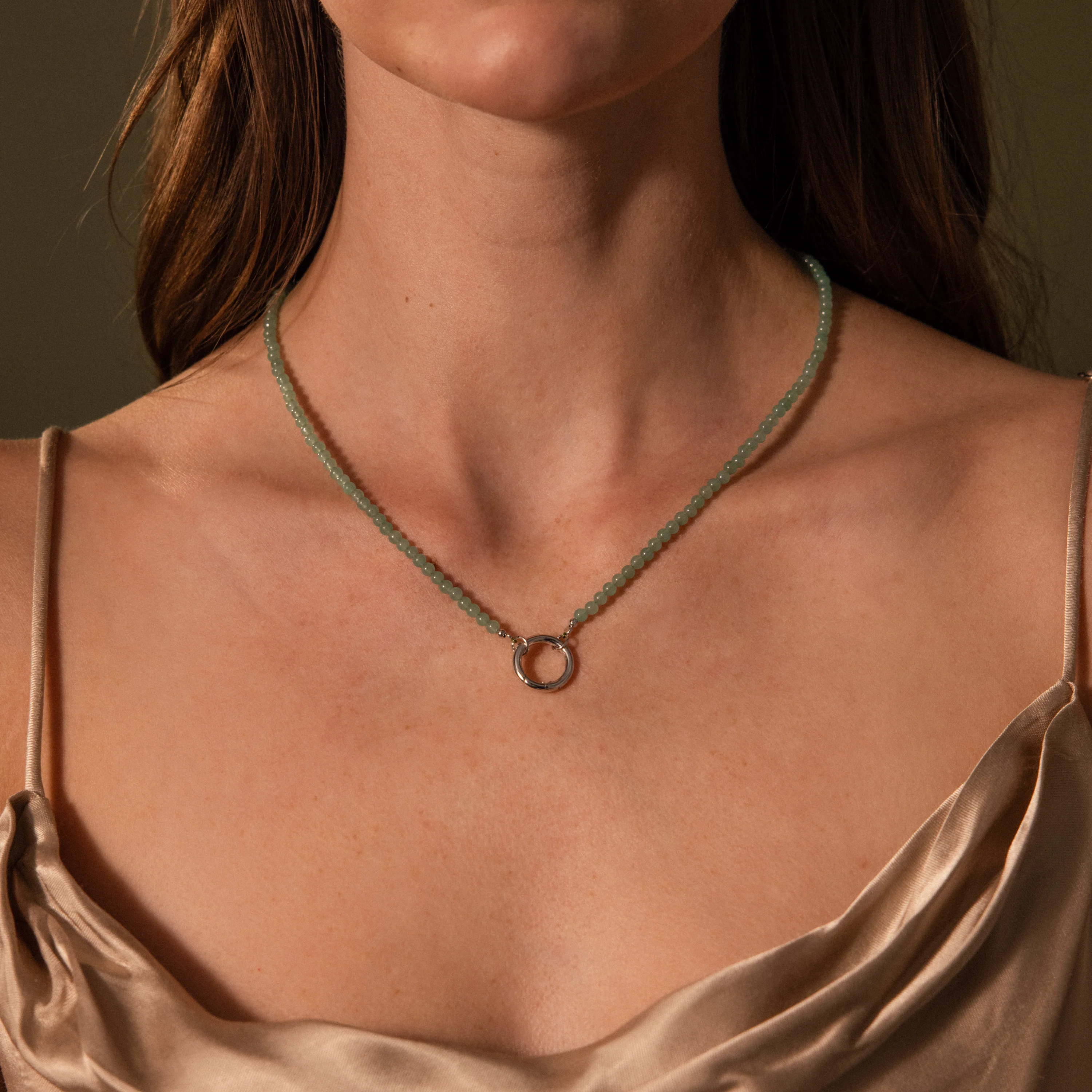 Beaded Jade Charm Necklace - Image 7