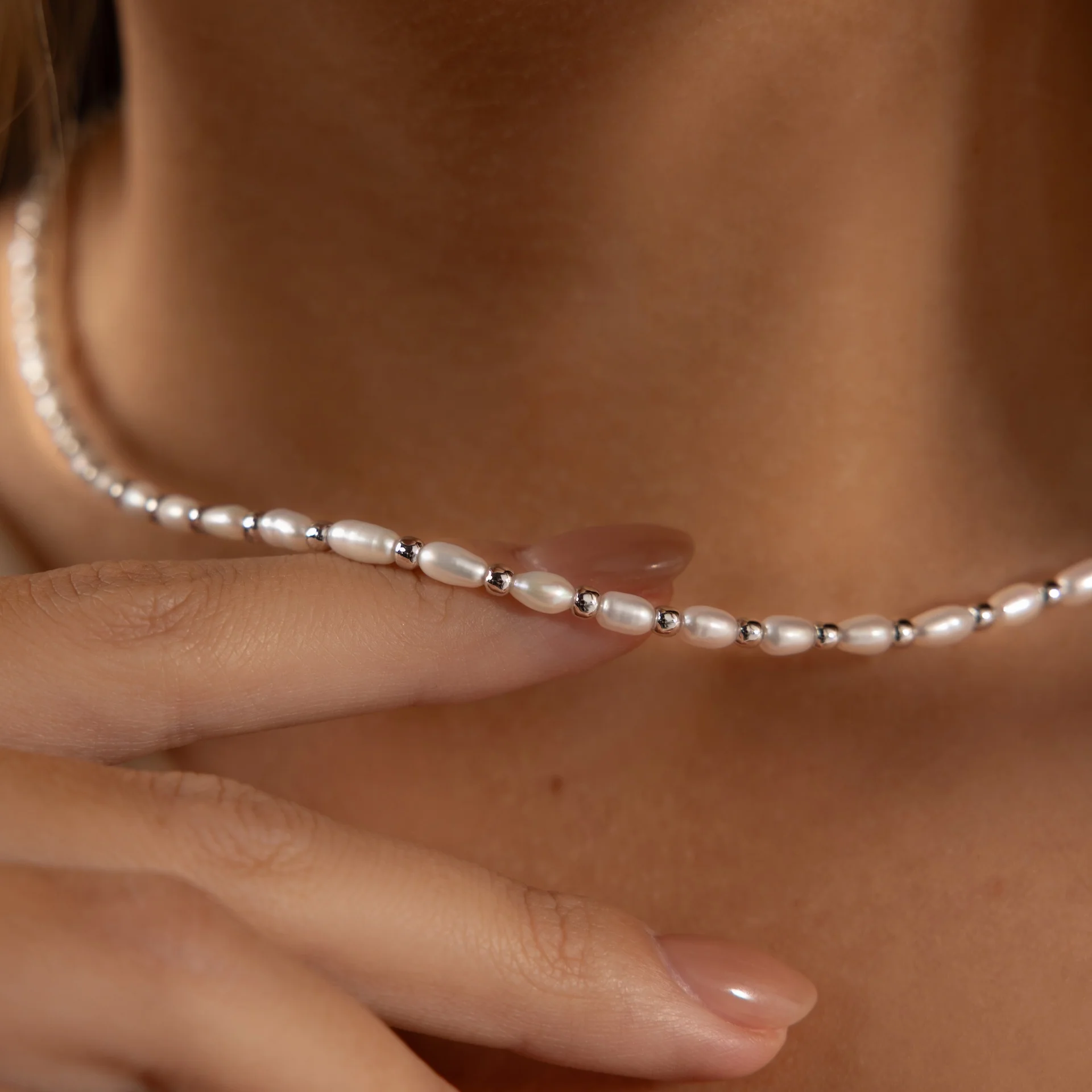 Beaded Pearl Necklace - Image 5