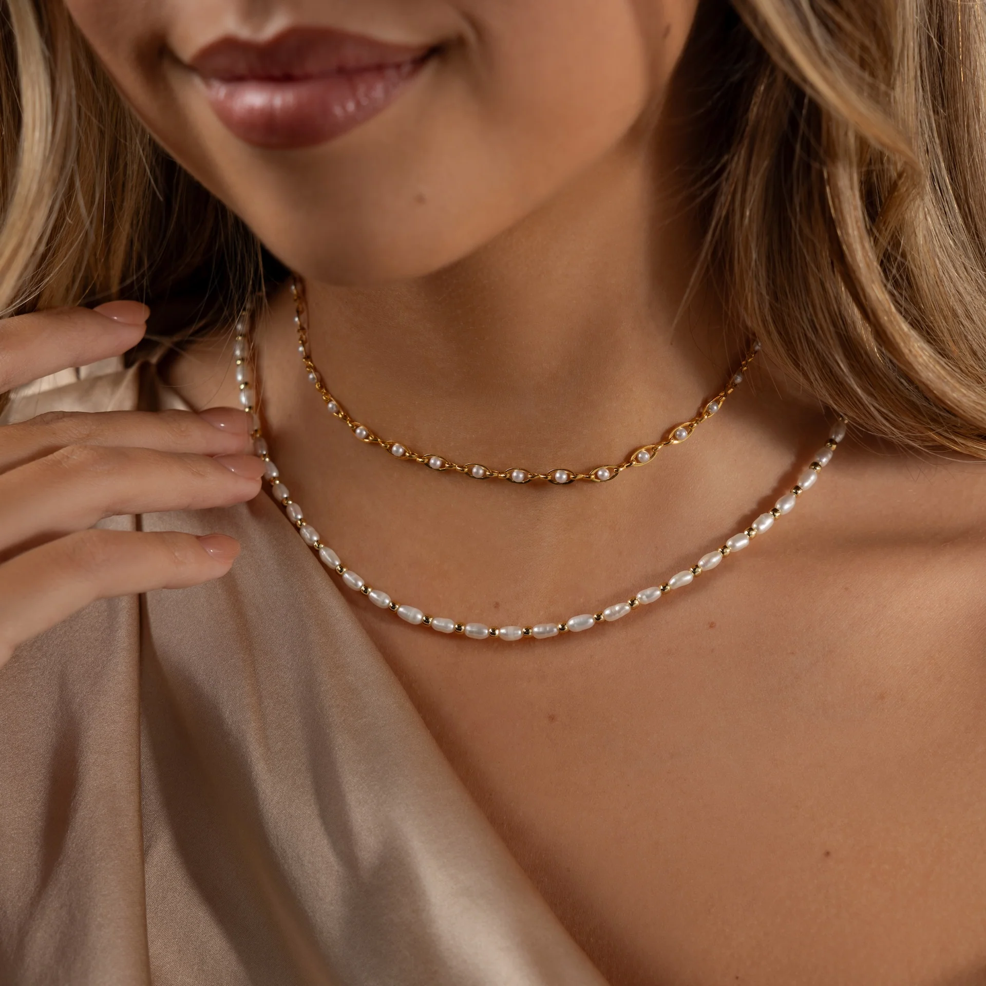 Beaded Pearl Necklace - Image 7