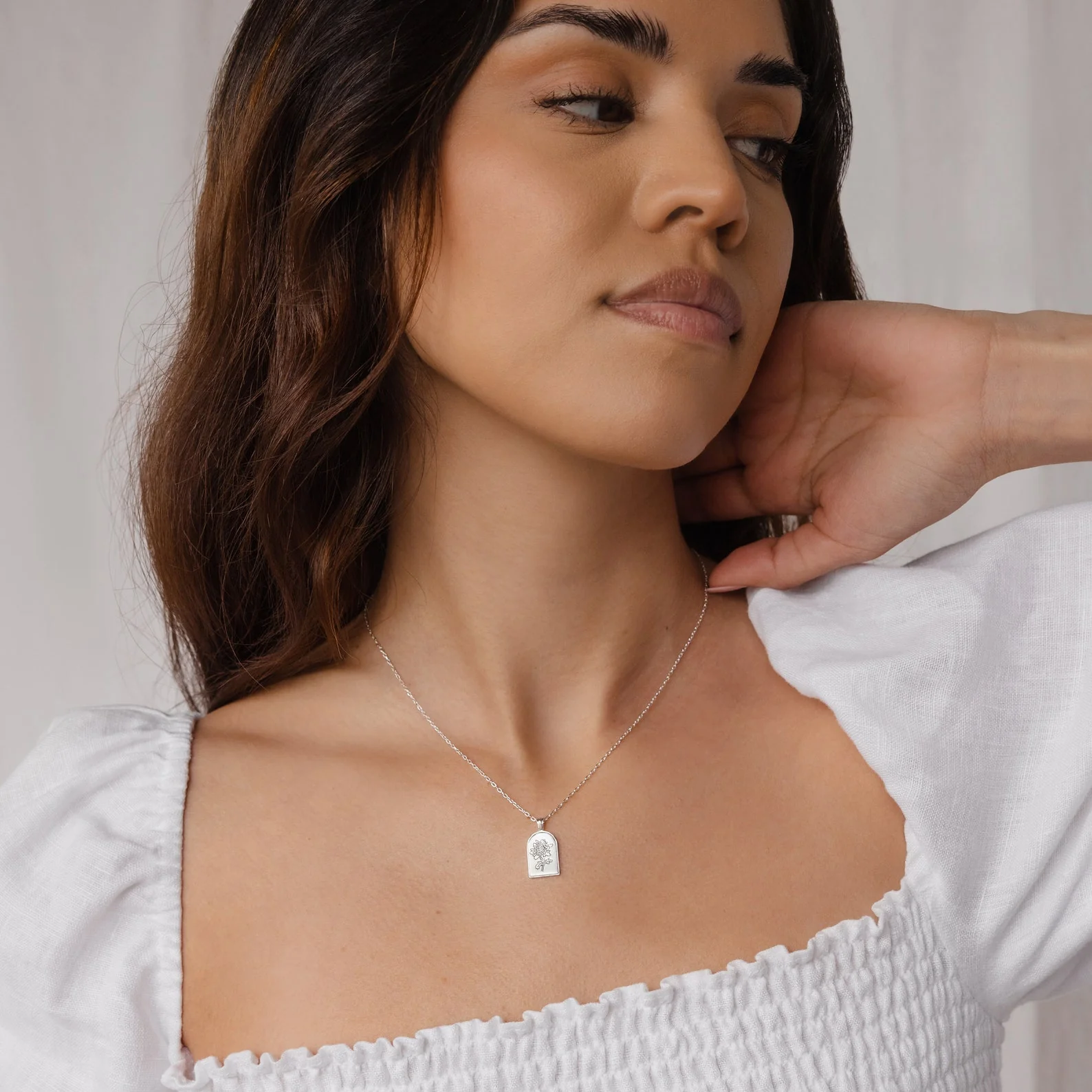 Birth Flower Arch Necklace - Image 5