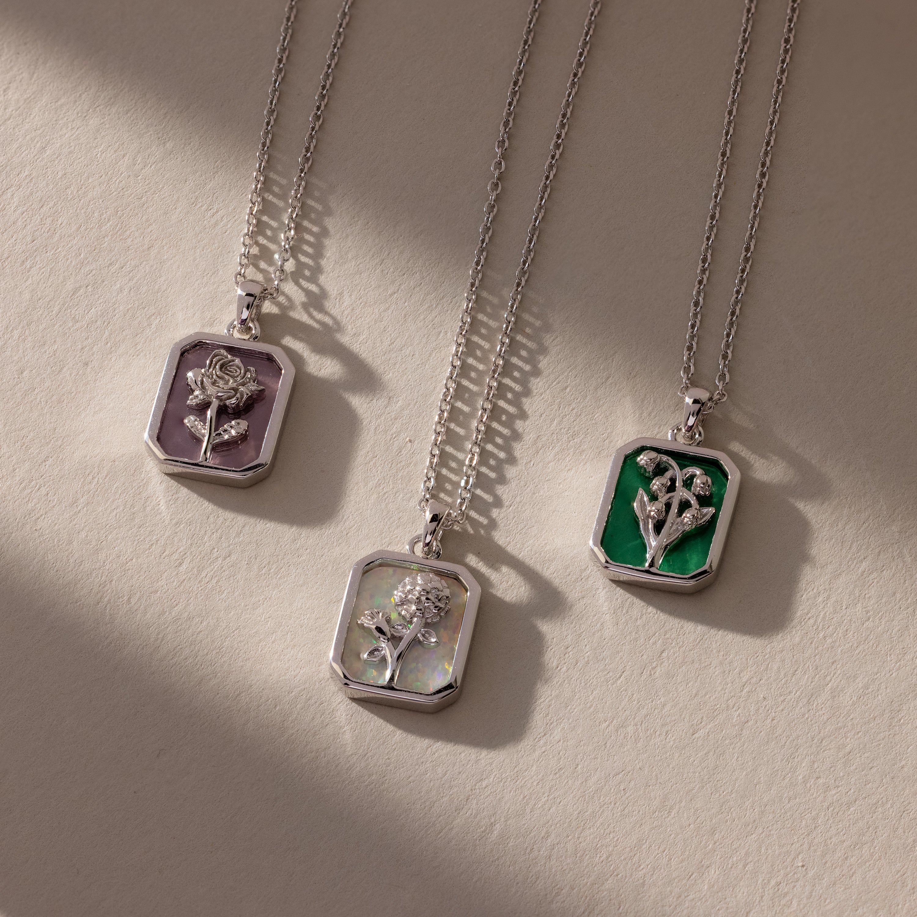 Birth Flower Charm Necklace - Image 4