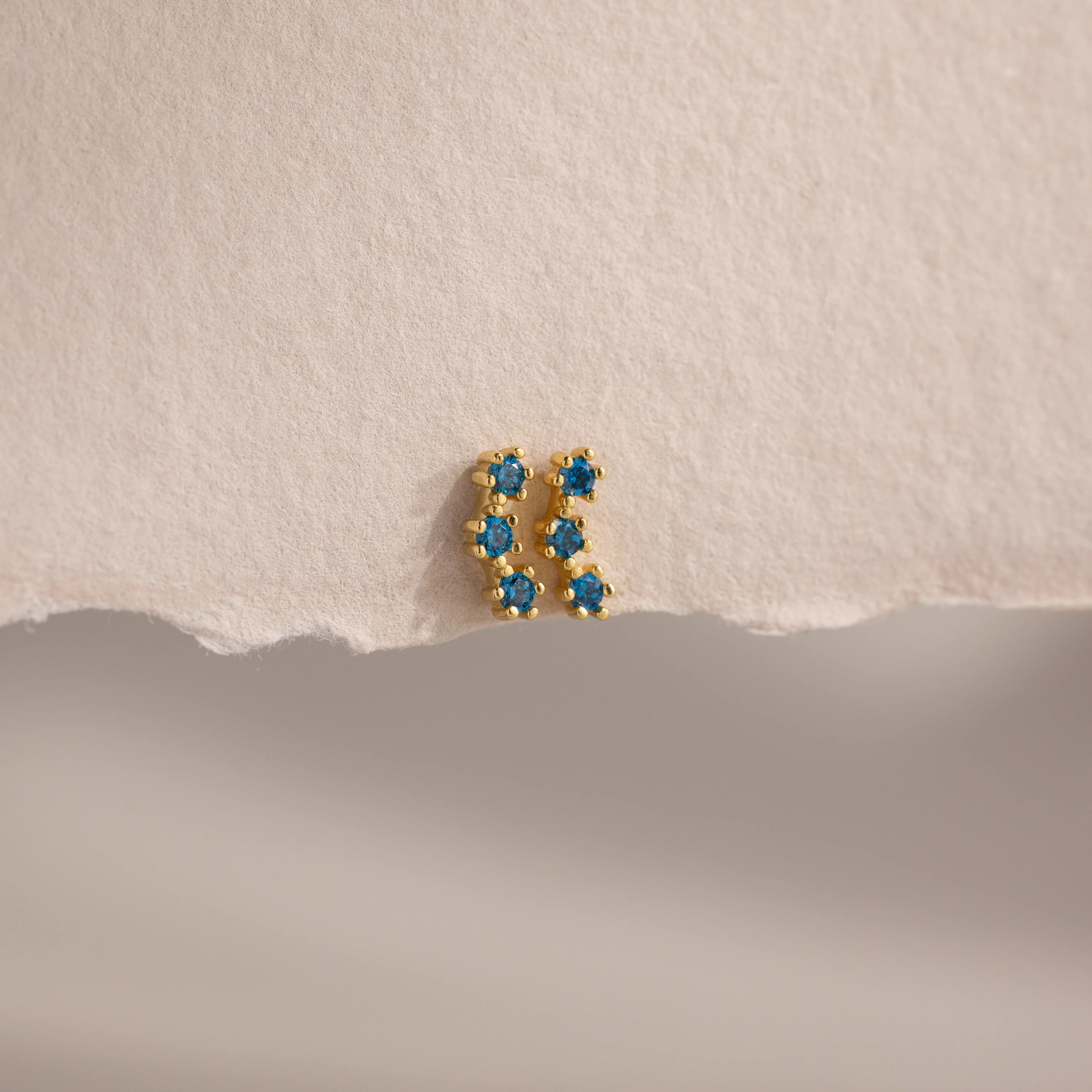 Blue Zircon Cluster Flatback Studs