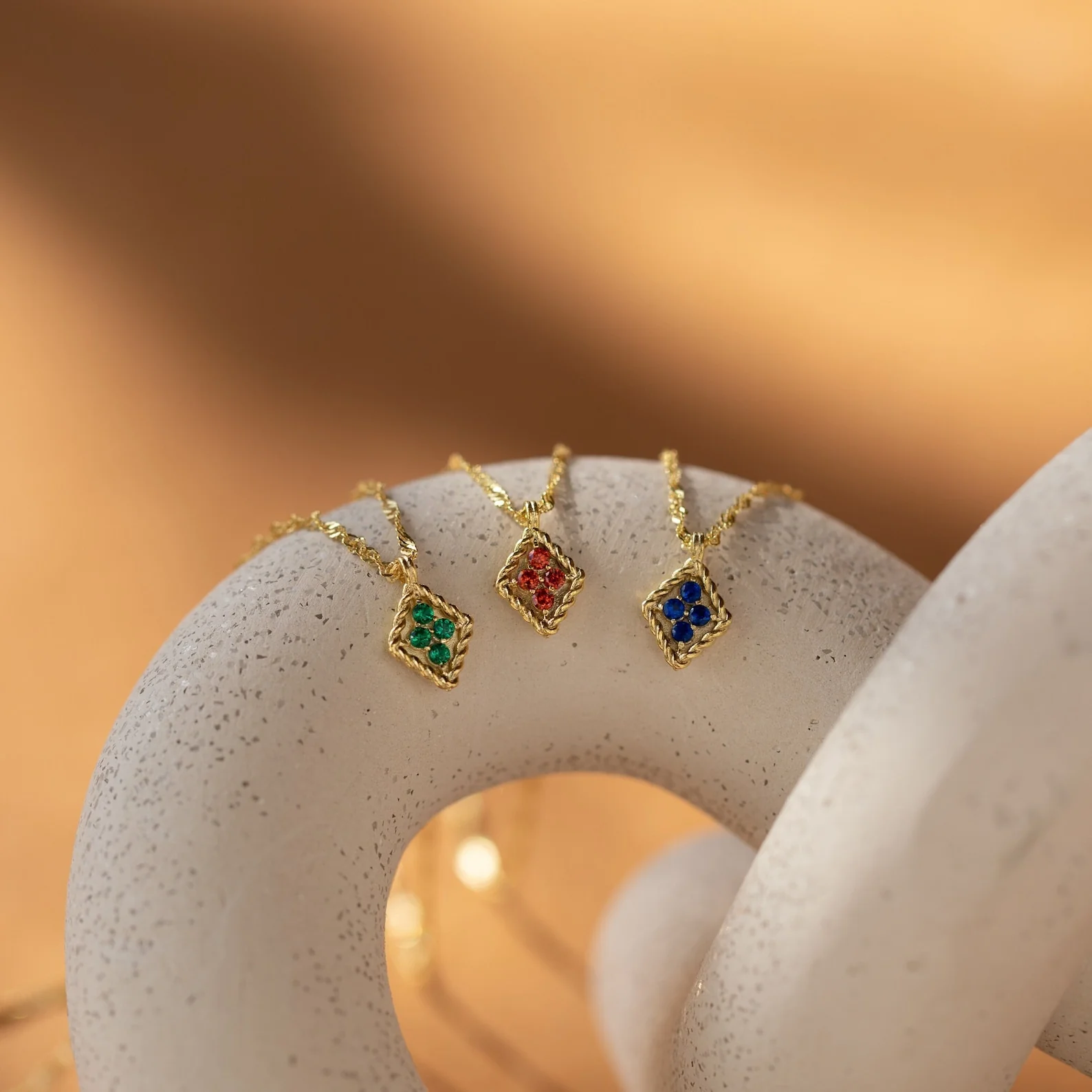 Birthstone Diamond Pendant Necklace - Image 3
