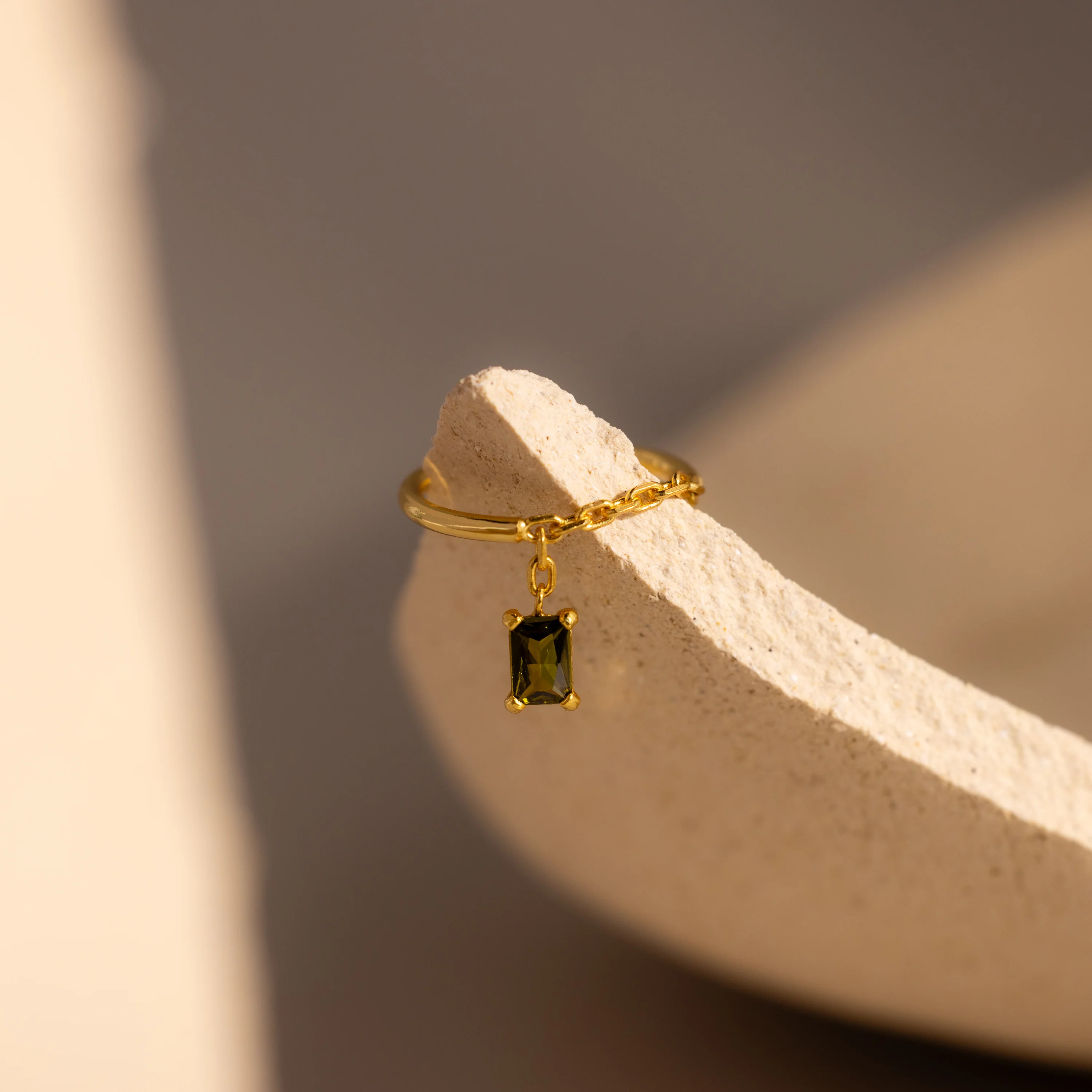 Birthstone Drop Chain Ring - Image 9