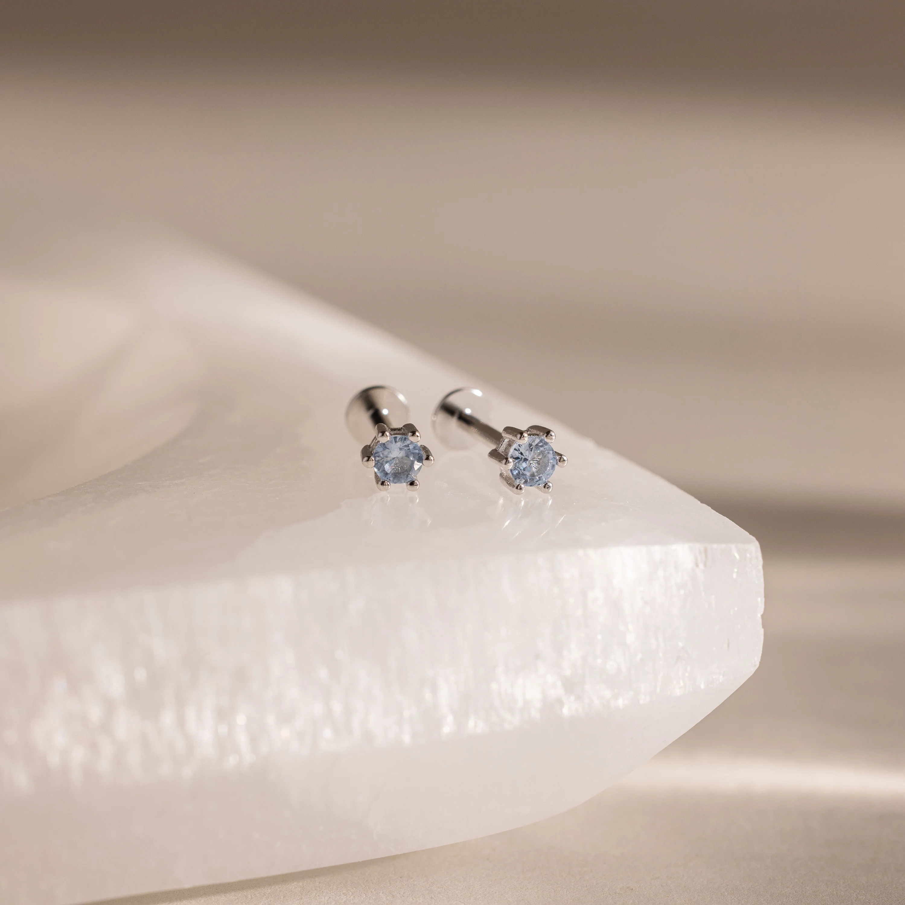 Aquamarine Flatback Studs - Image 3