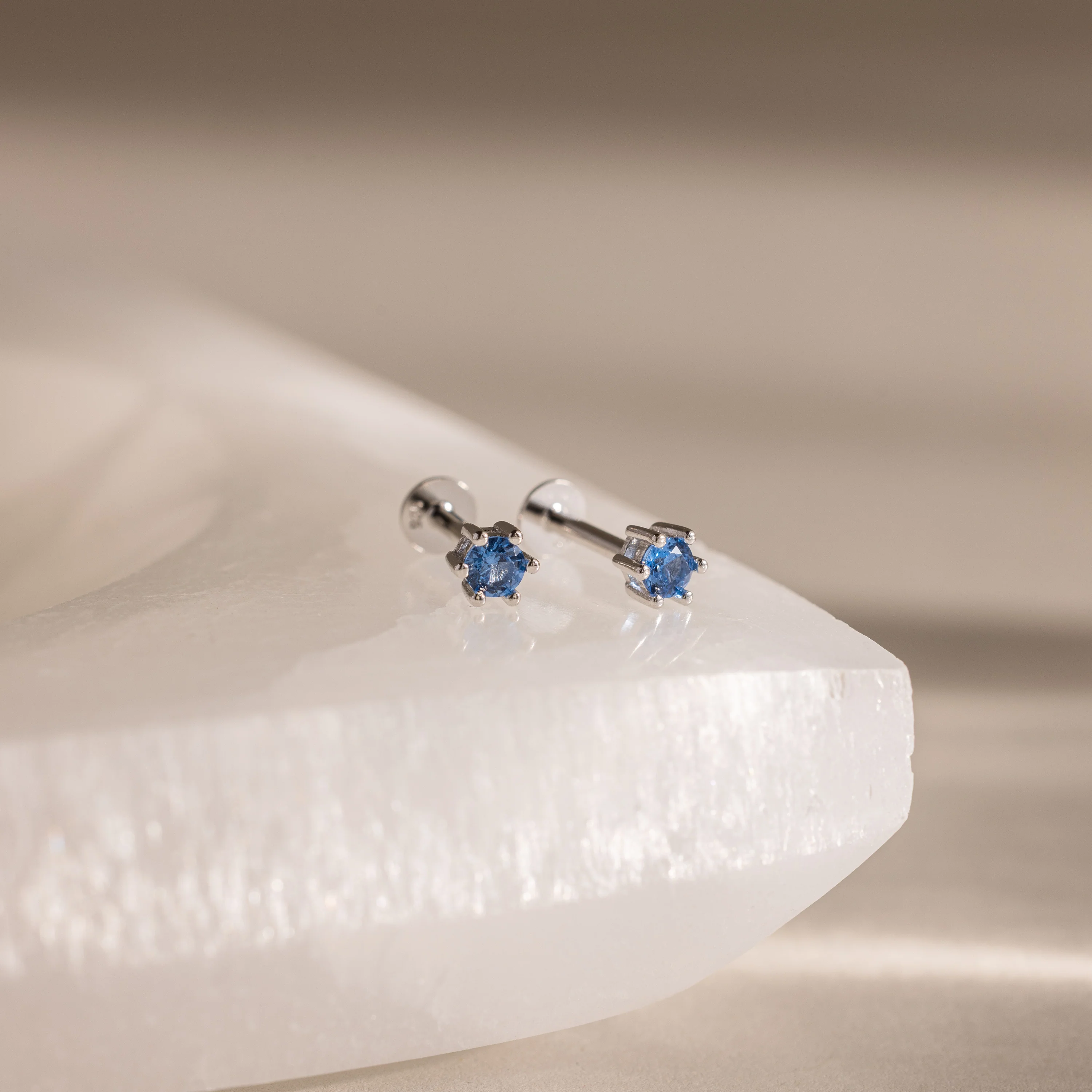 Blue Zircon Flatback Studs - Image 3