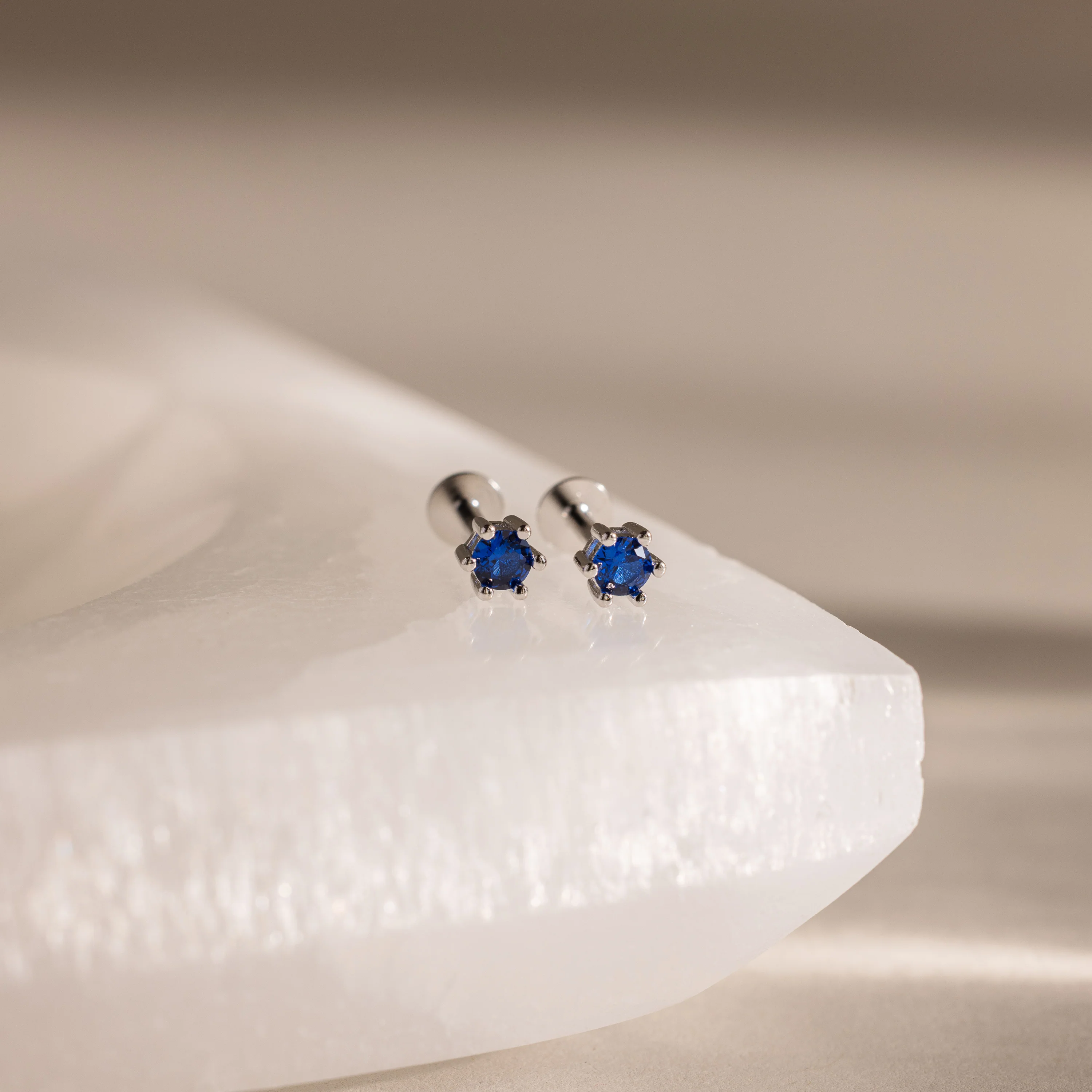 Sapphire Flatback Studs - Image 3