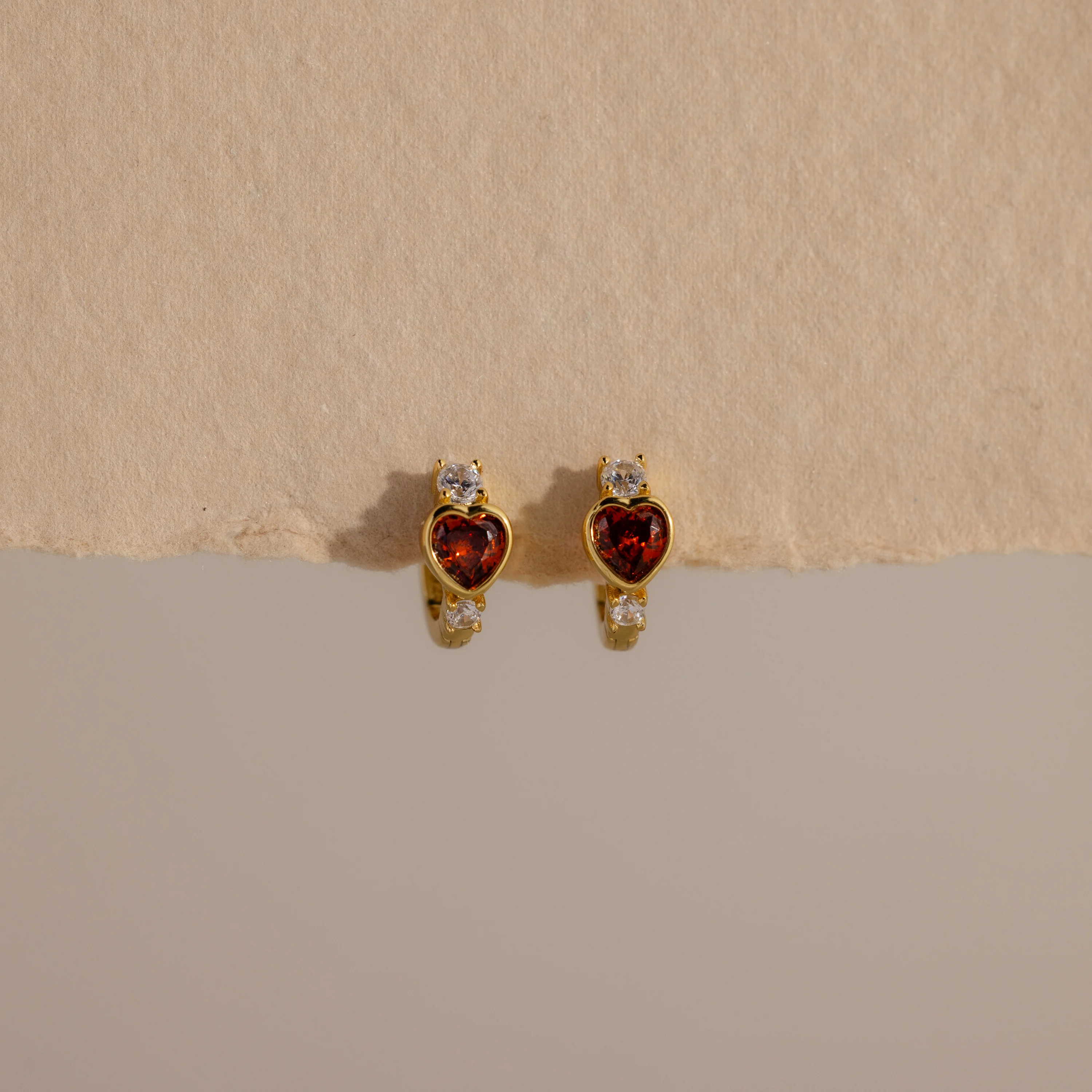 Birthstone Heart Hoops - Image 10