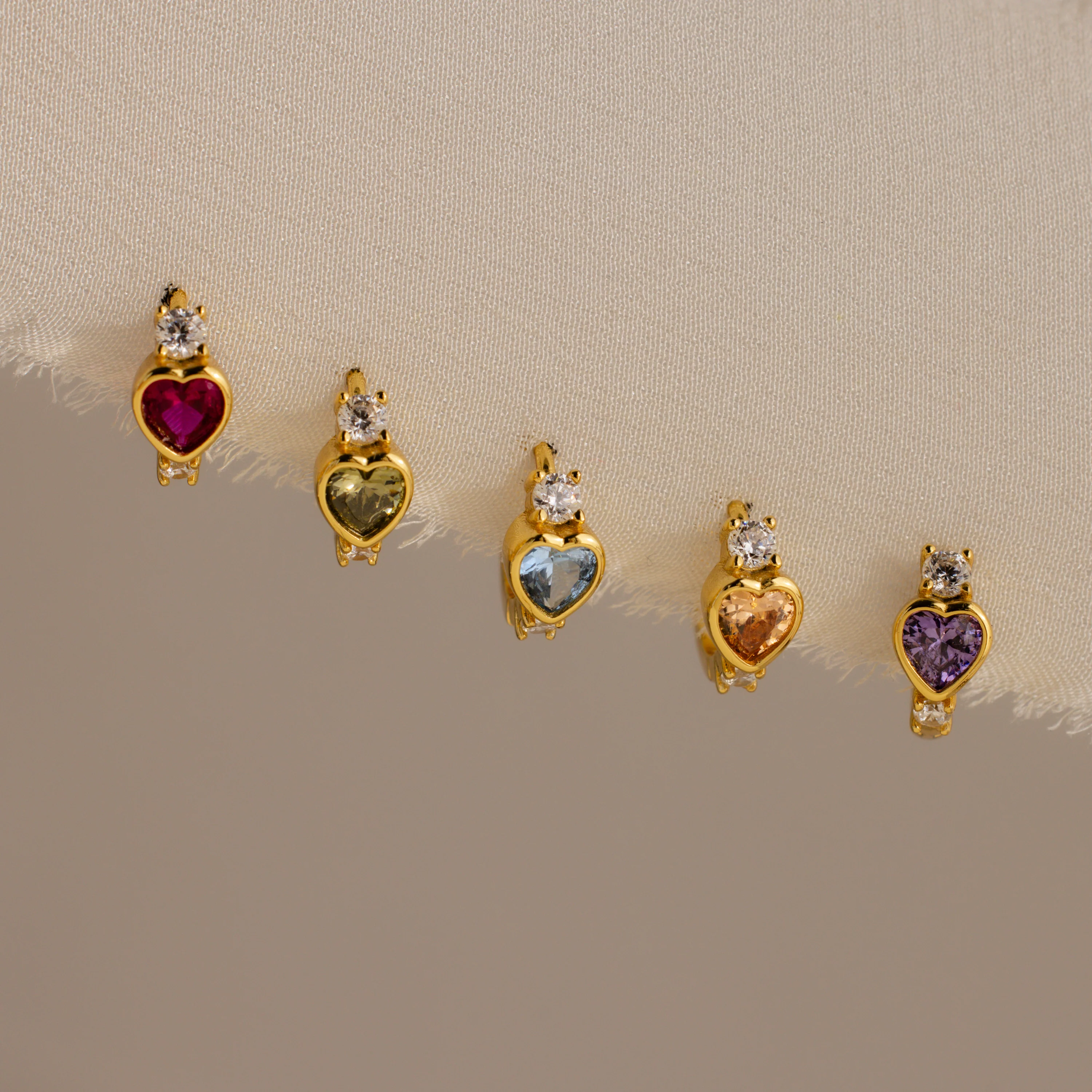 Ruby Heart Hoops - Image 3