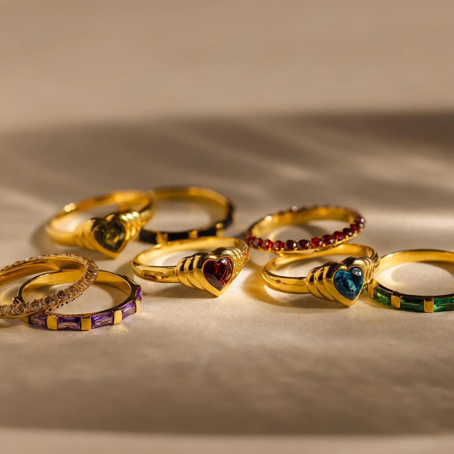 Birthstone Heart Signet Ring - Image 7