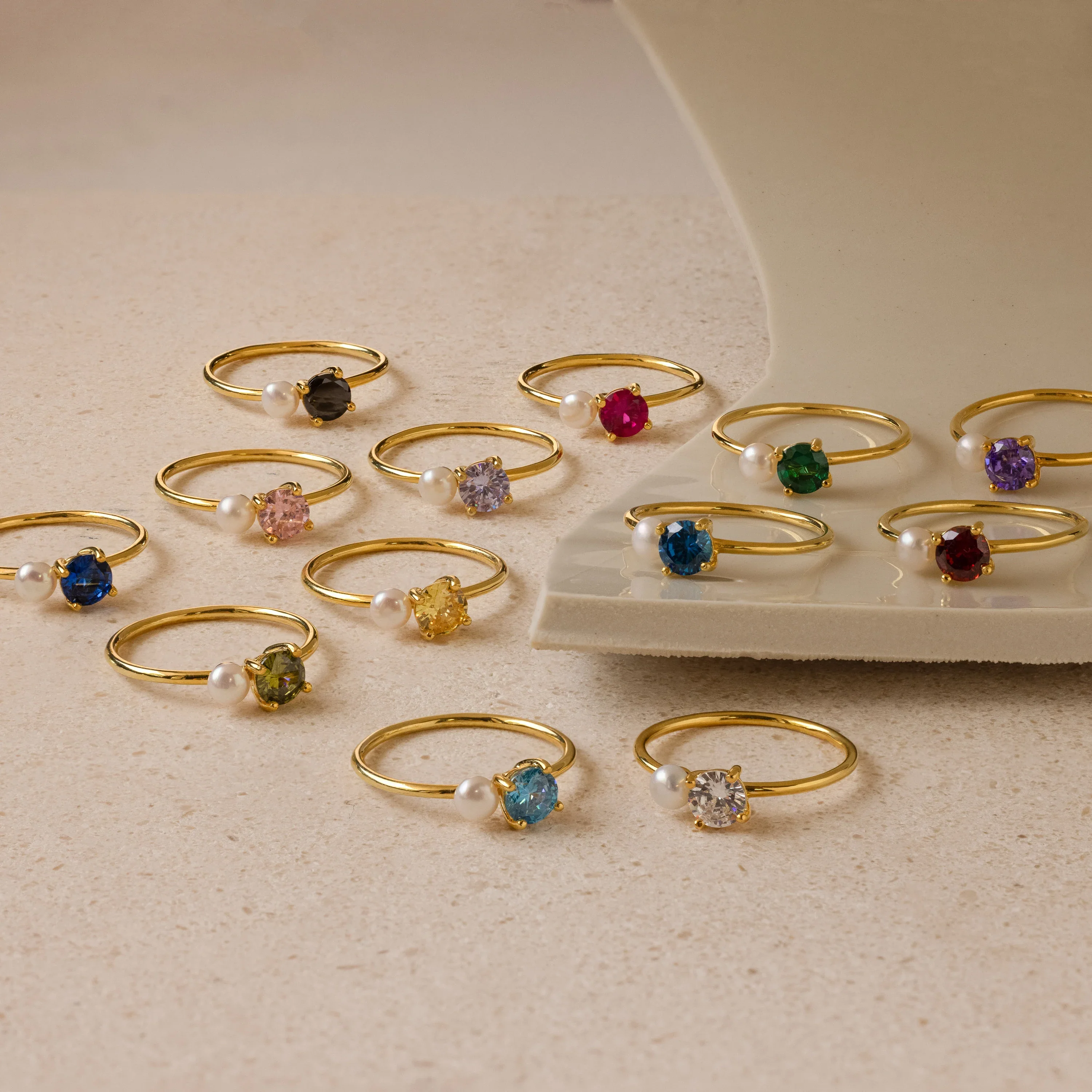 Birthstone & Pearl Ring - Image 3