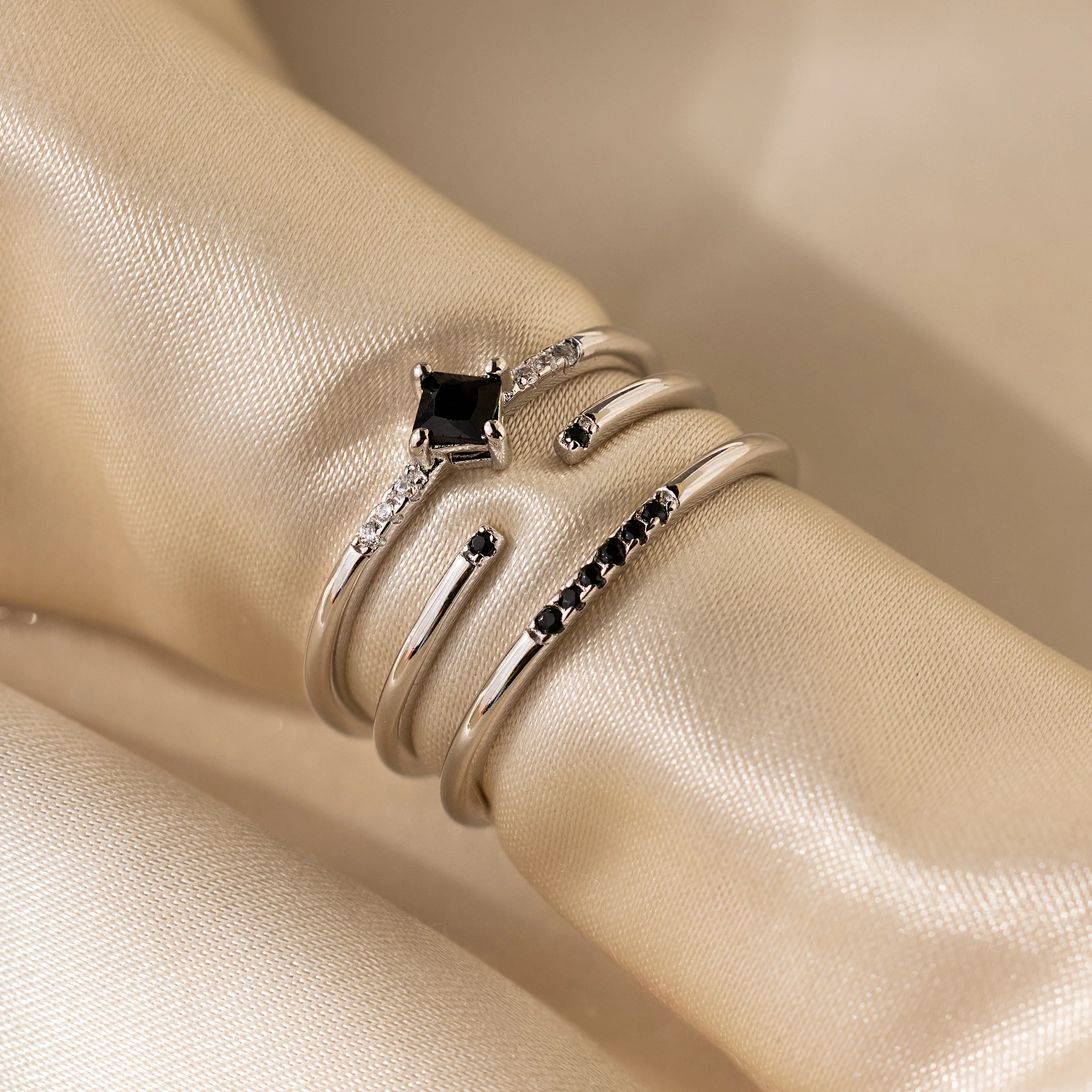 Black Abyss Ring Set - Image 2