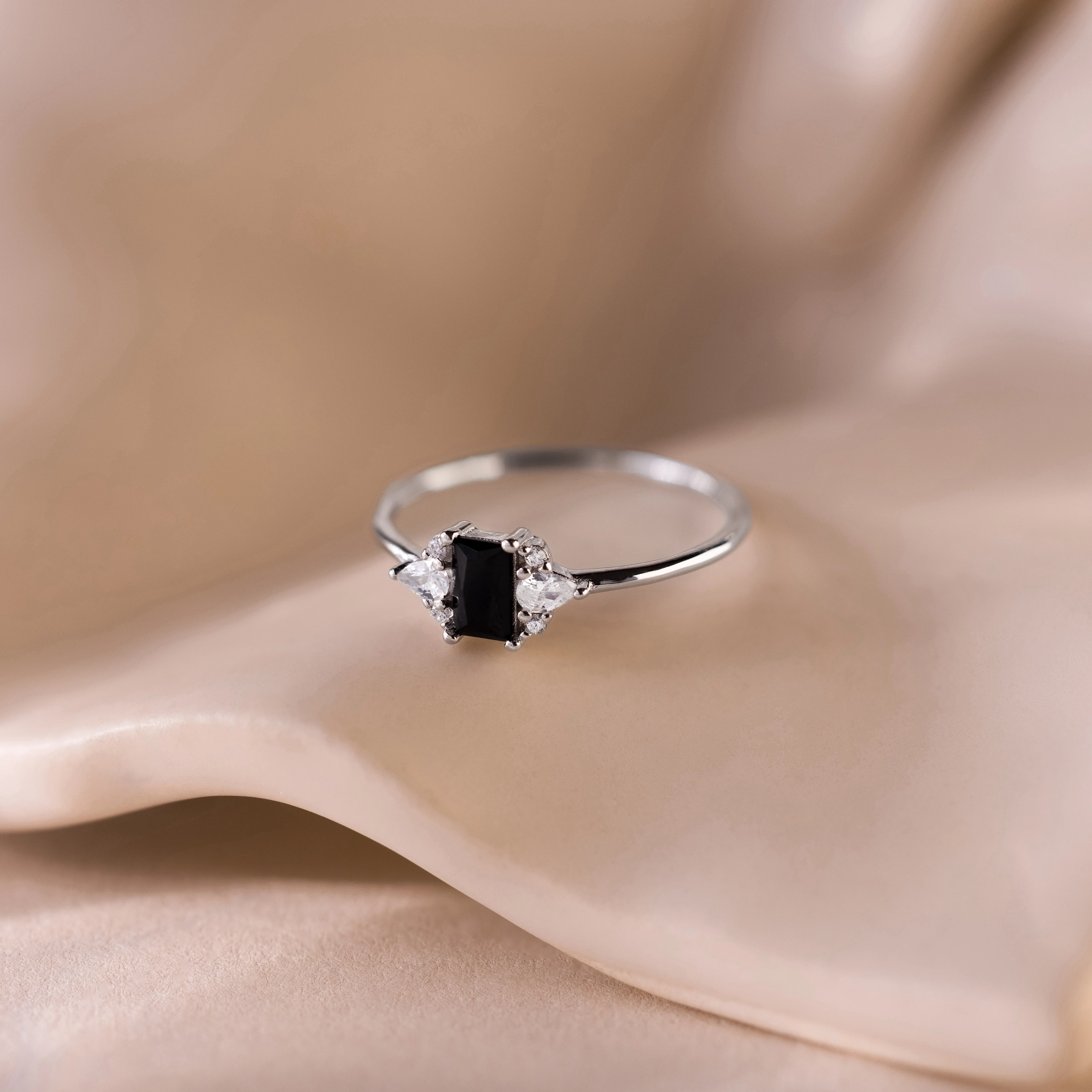 Black Baguette Diamond Ring - Image 7