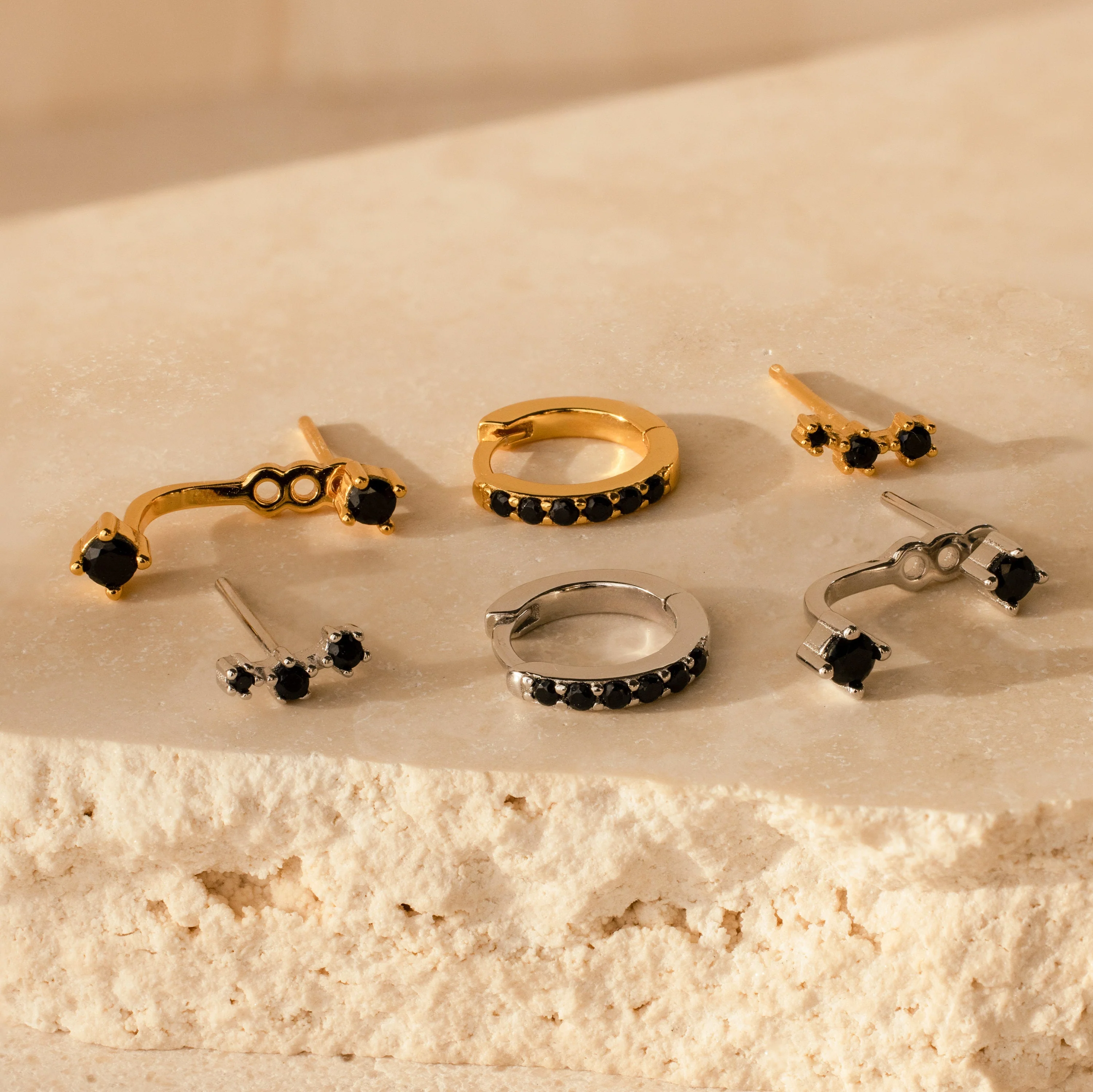 Black Diamond Earrings Set - Image 3