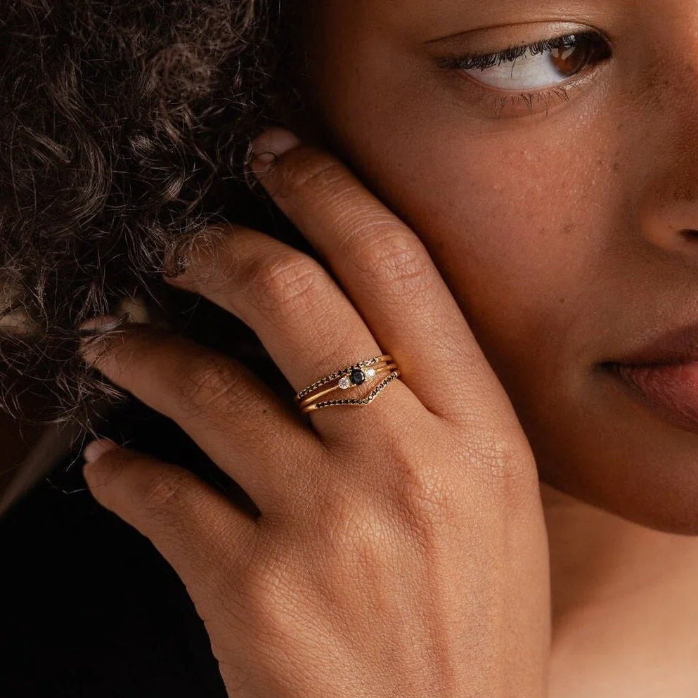 Black Diamond Rings Set - Image 5