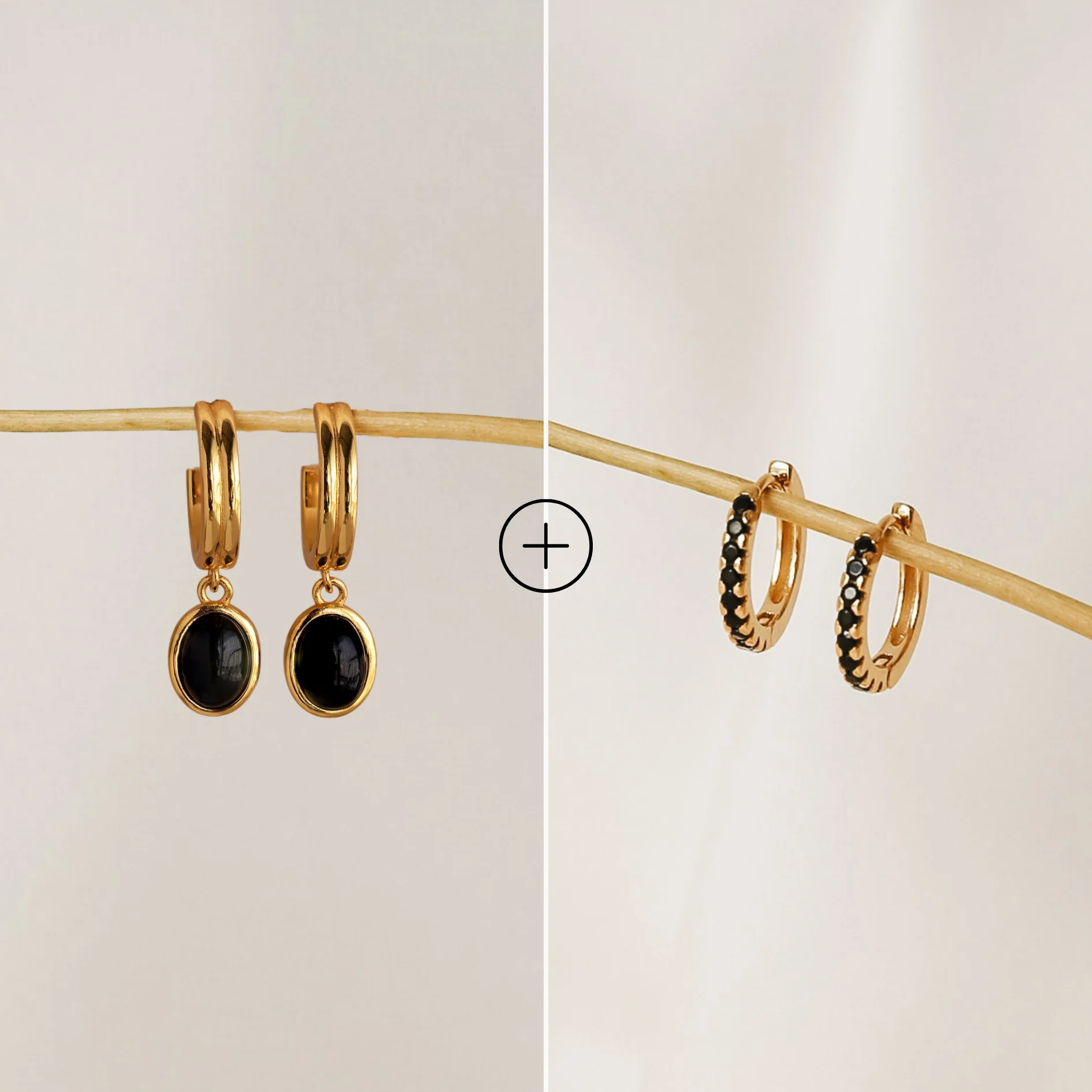 Black Onyx Hoops Bundle - Image 2