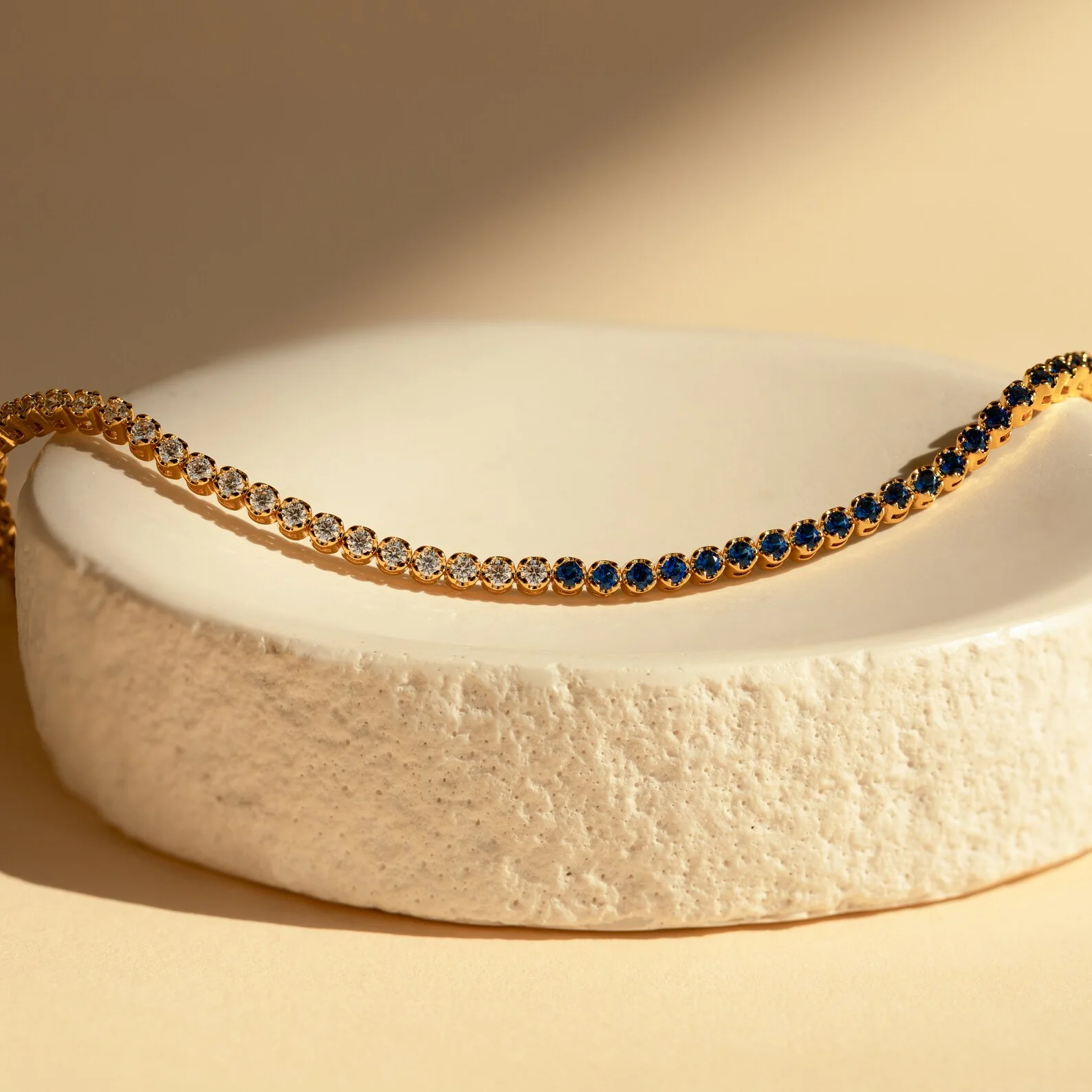 Blue Diamond Tennis Bracelet - Image 6