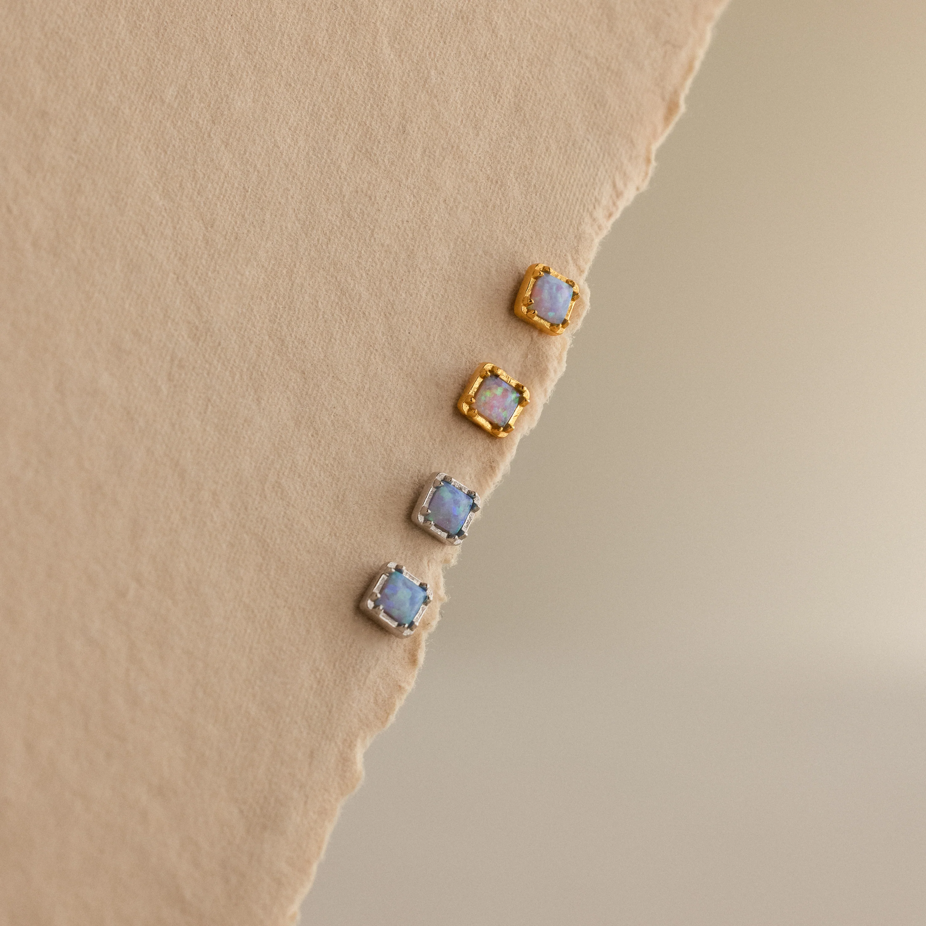Blue Opal Prism Flatback Studs - Image 5
