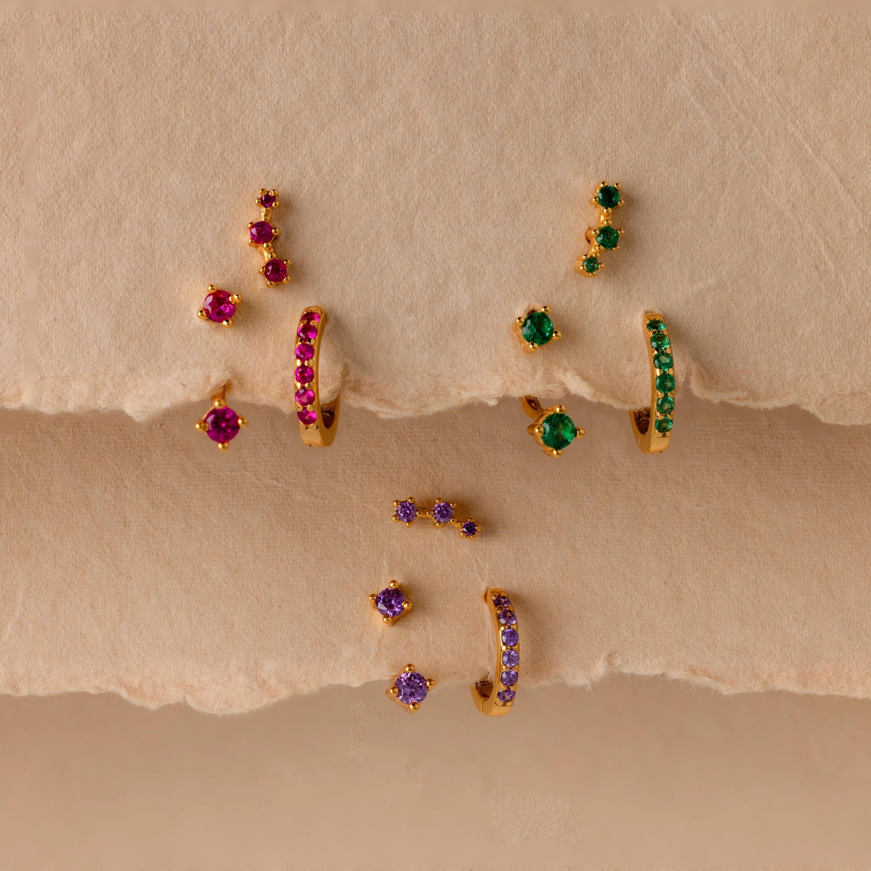 Blue Zircon Earring Trio Set - Image 5