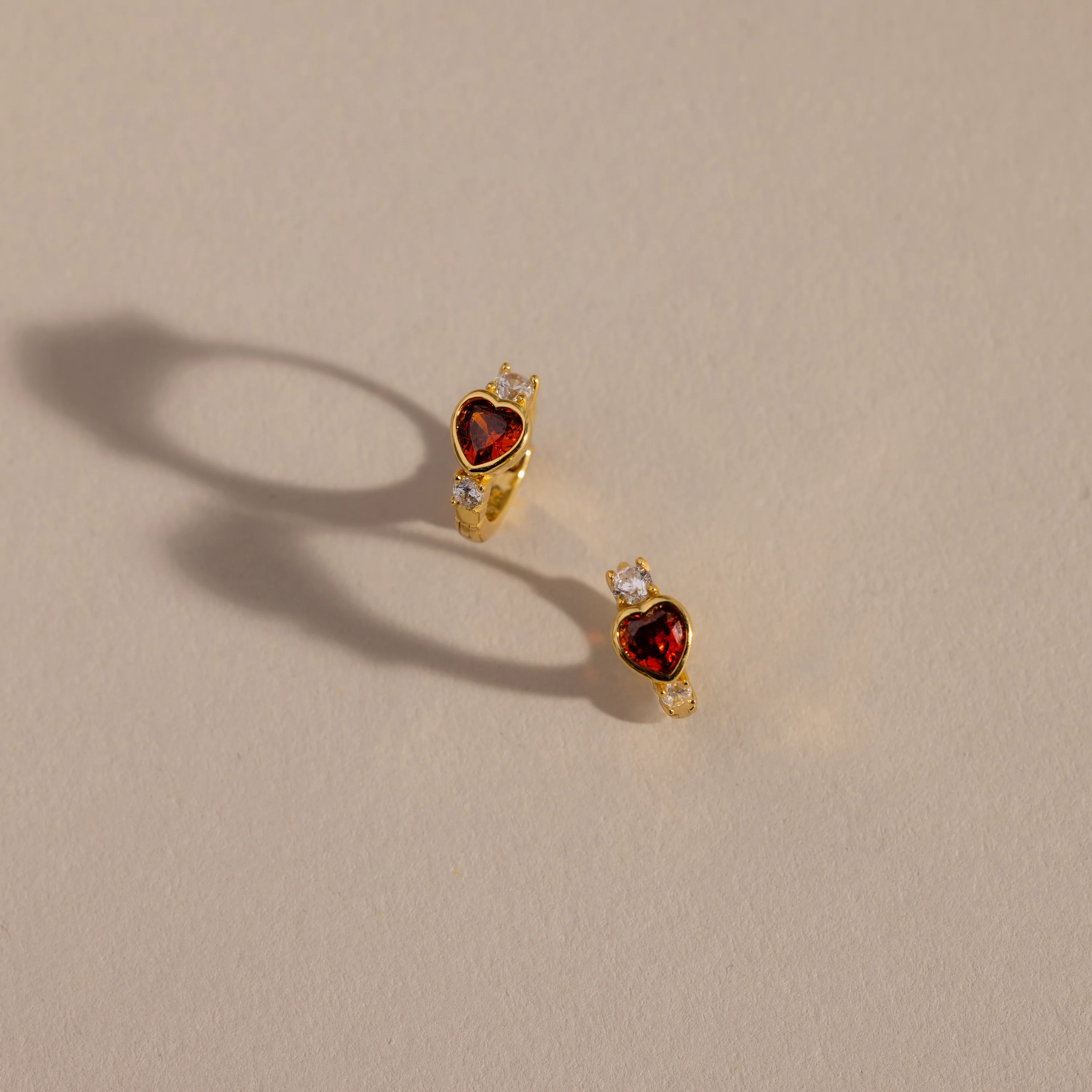 Sapphire Heart Hoops - Image 5