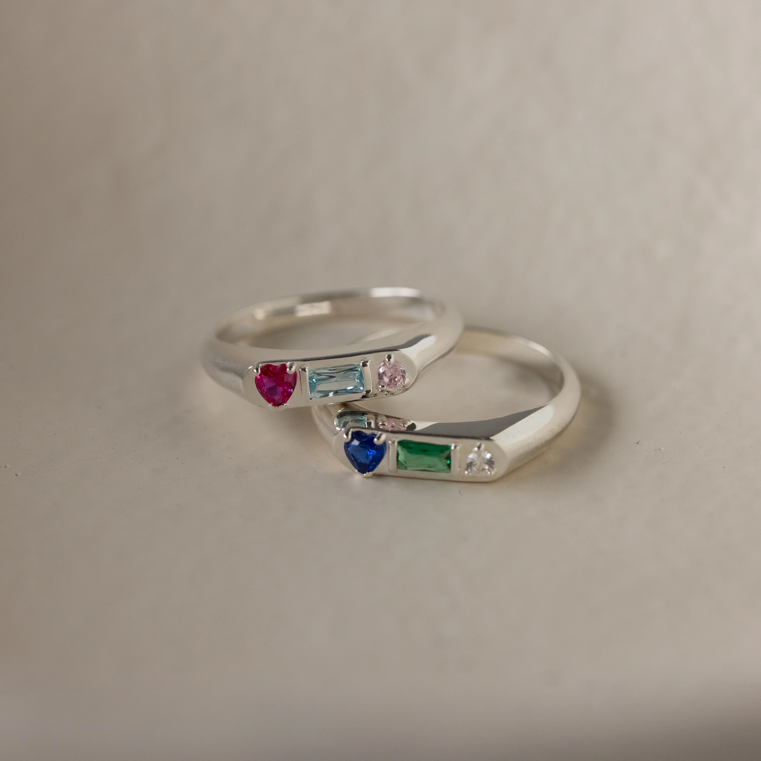 Bold Birthstone Signet Ring - Image 3