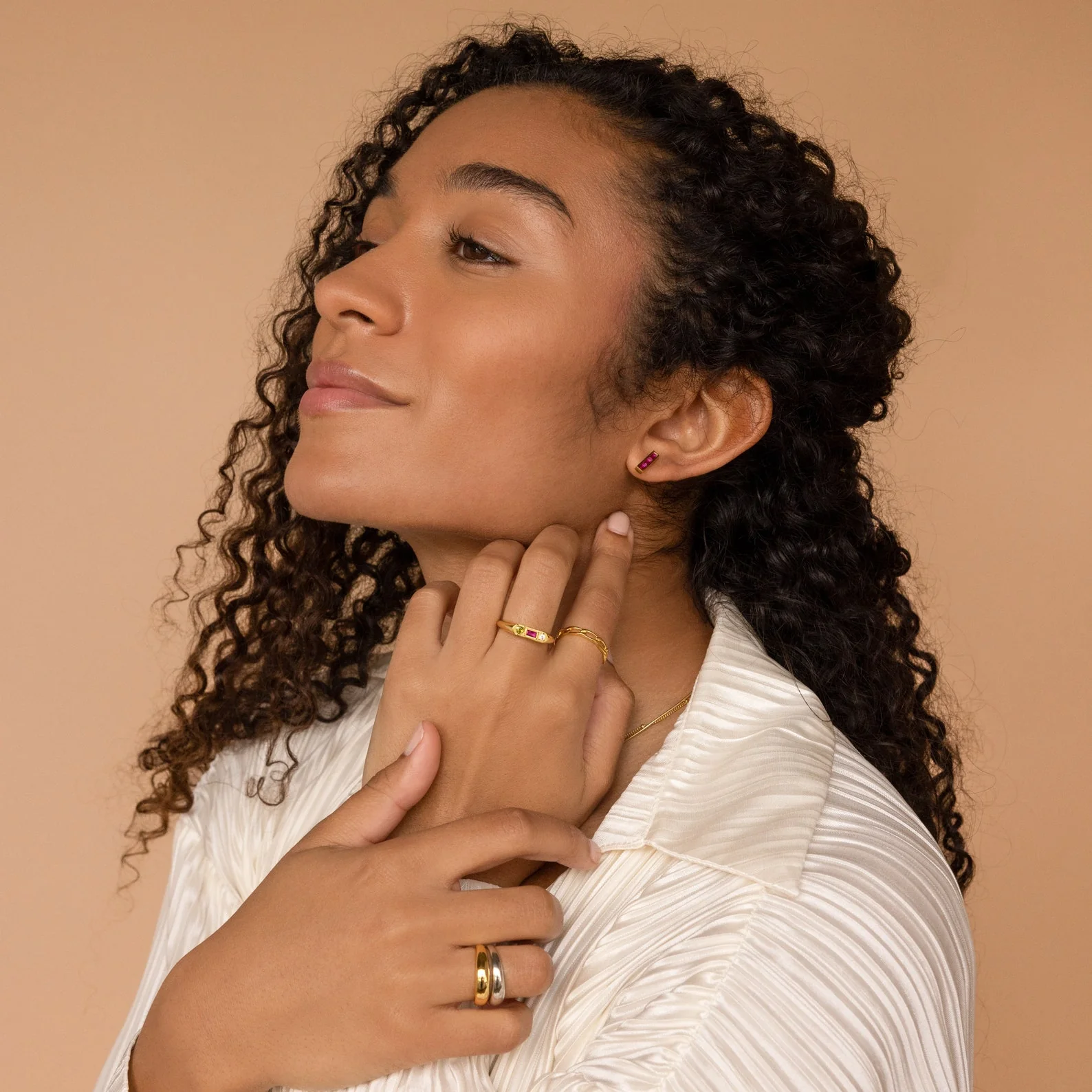 Bold Birthstone Signet Ring - Image 4