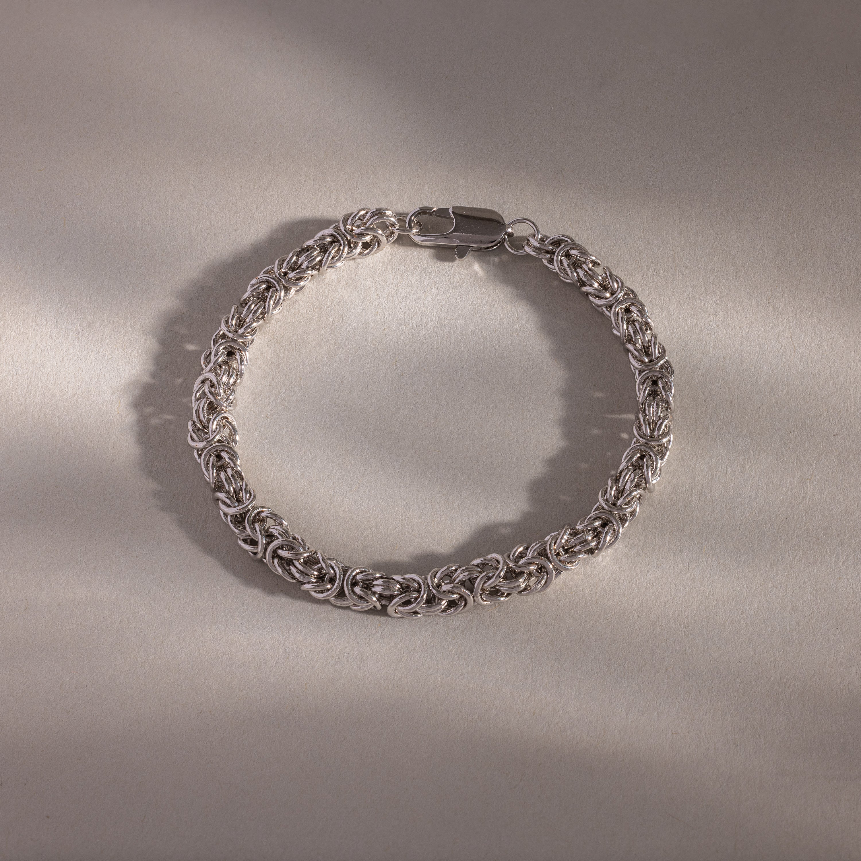 Bold Byzantine Bracelet in Silver