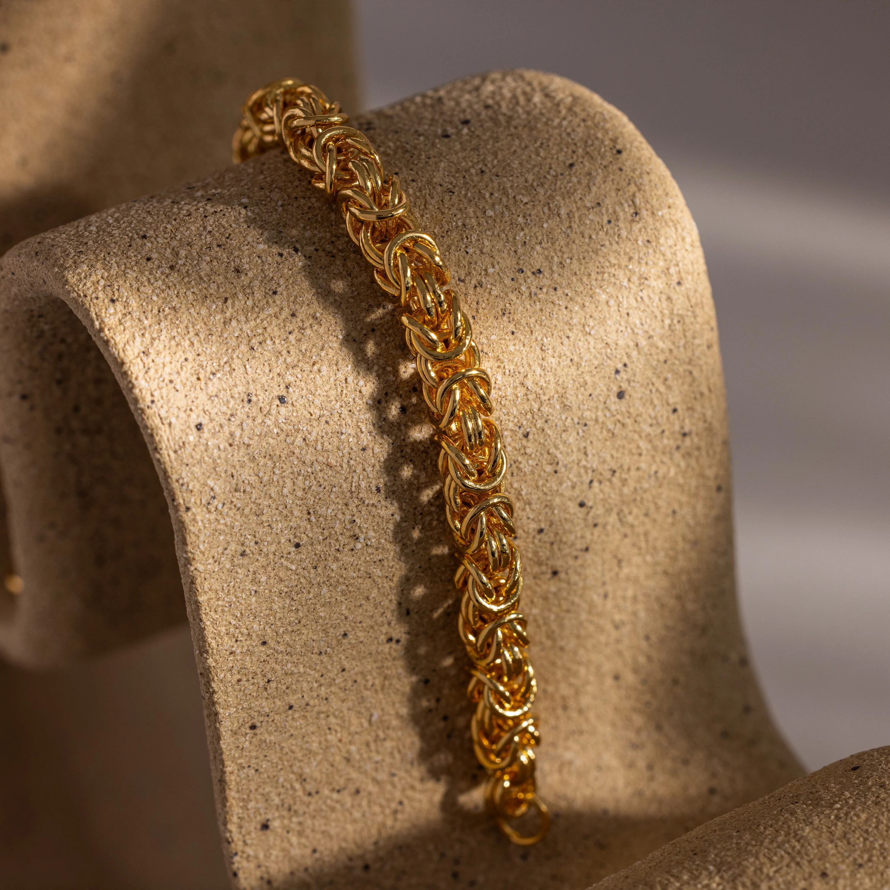 Bold Byzantine Bracelet in 18K Gold - Image 5