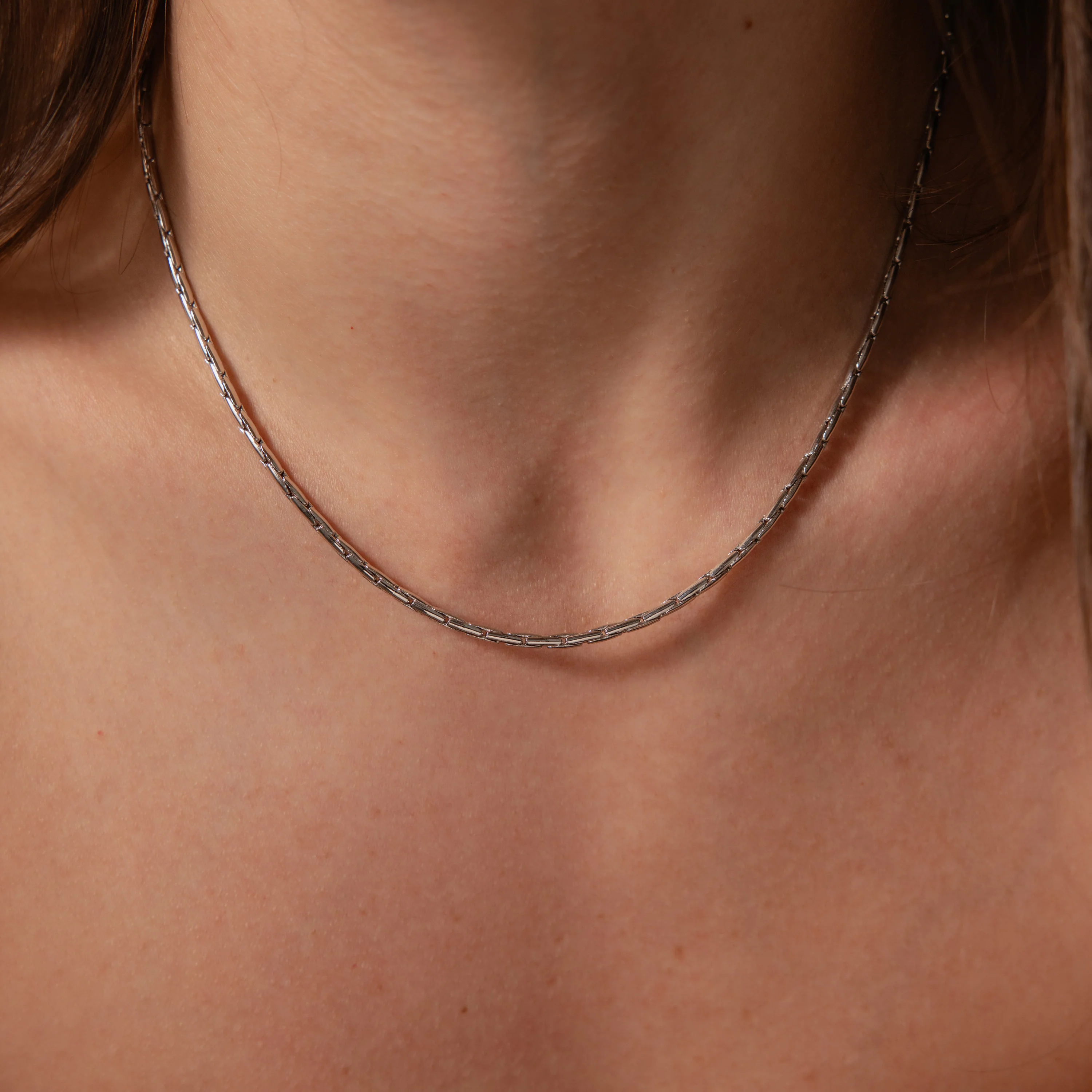 Bold Link Chain Necklace in Silver - Image 2