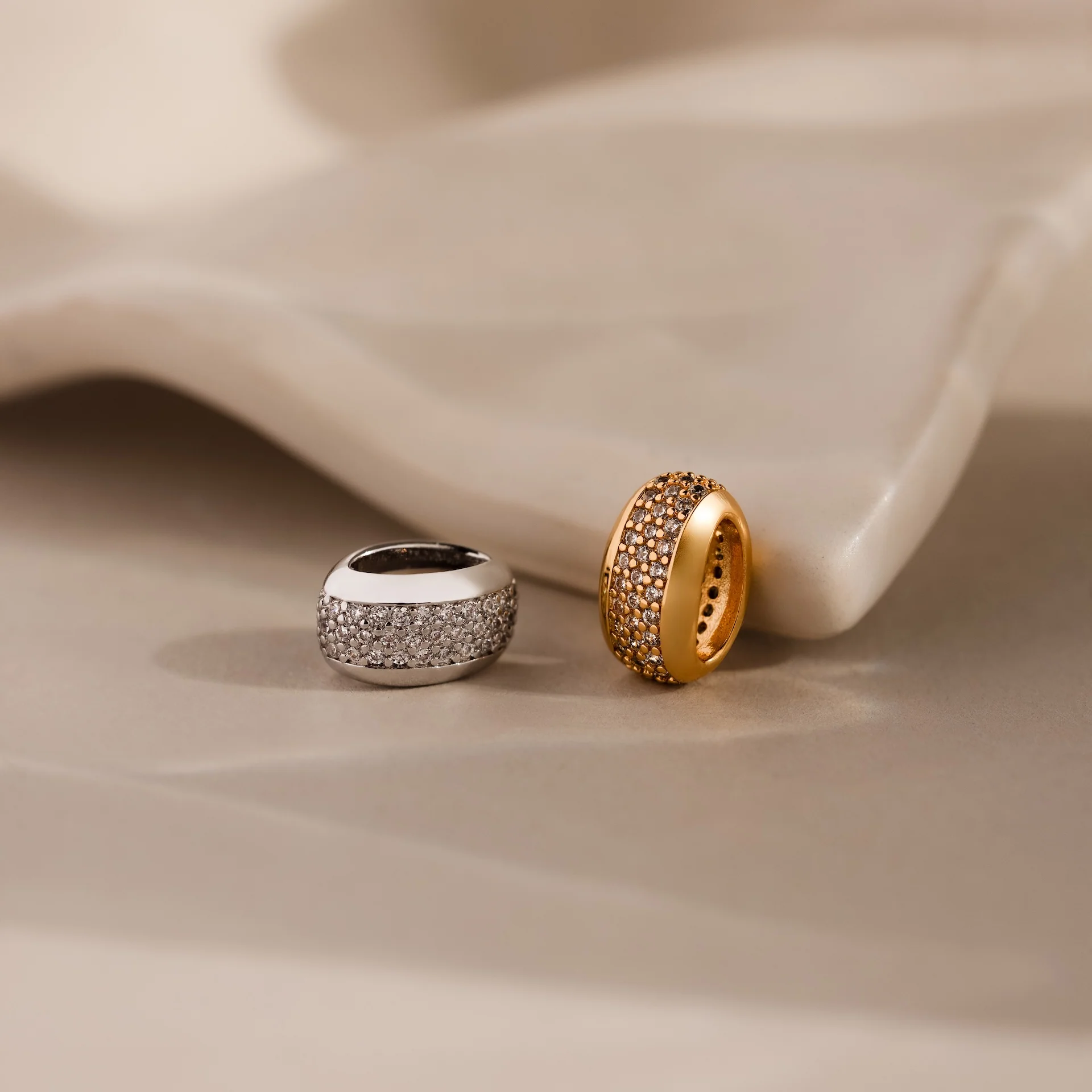 Bold Pave Dome Spacer Charm - Image 4