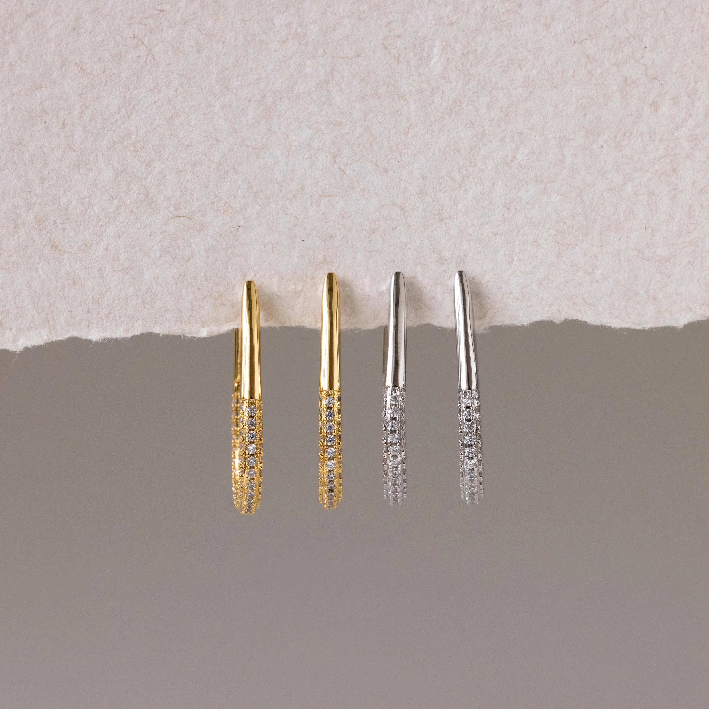 Bold Pave Oval Hoops - Image 3