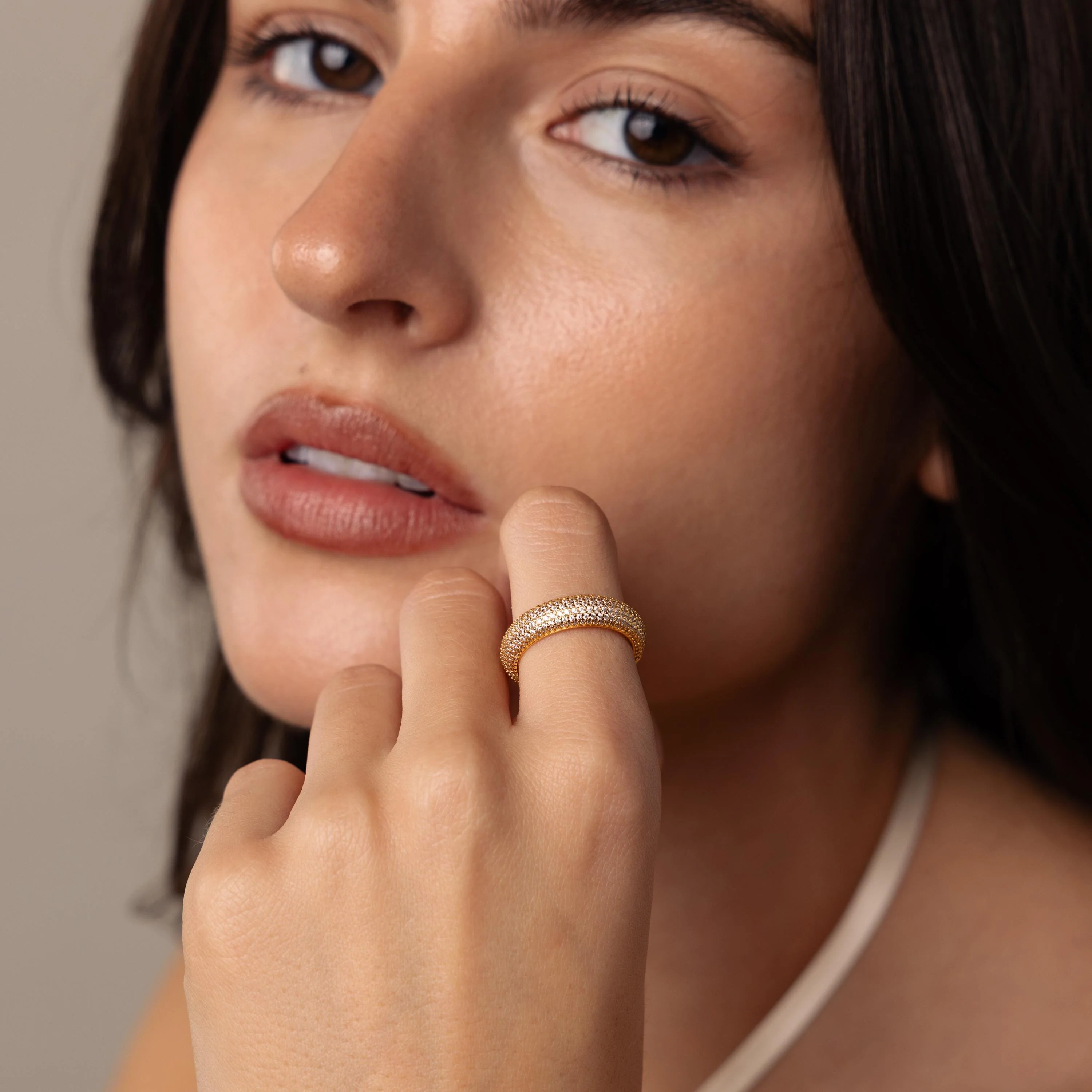 Bold Pave Stacking Ring - Image 2