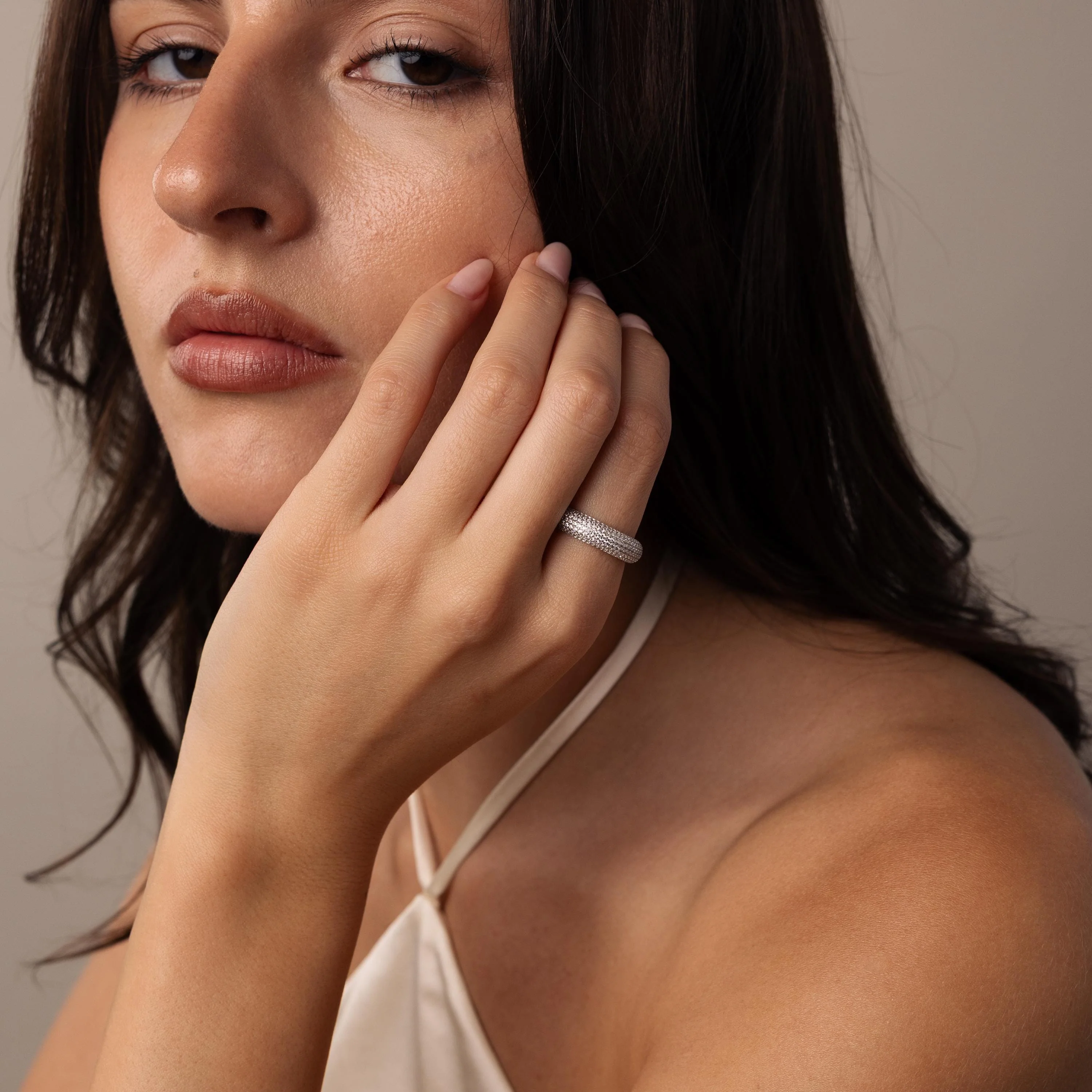 Bold Pave Stacking Ring - Image 4