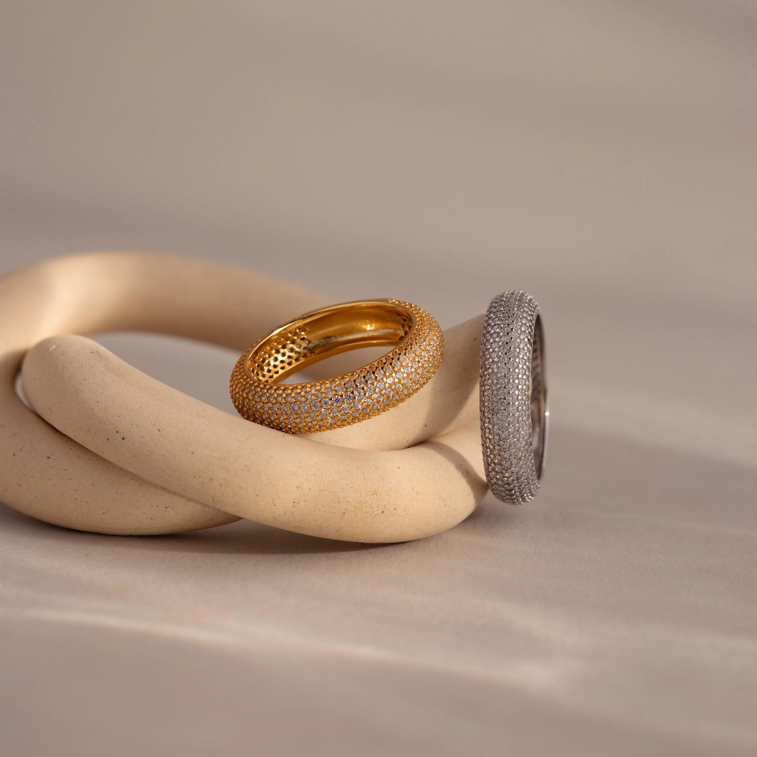 Bold Pave Stacking Ring - Image 5