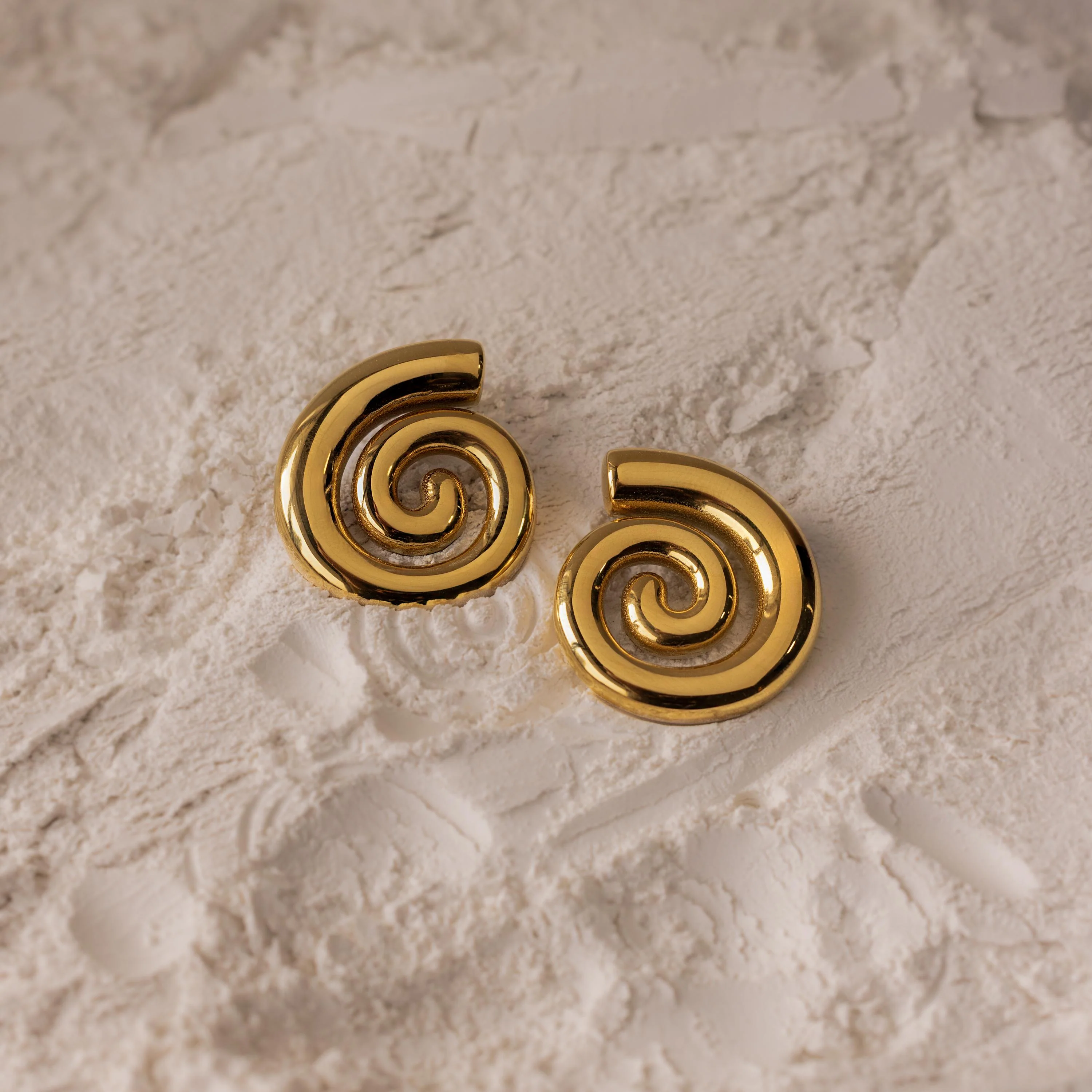 Bold Spiral Stud Earrings - Image 7