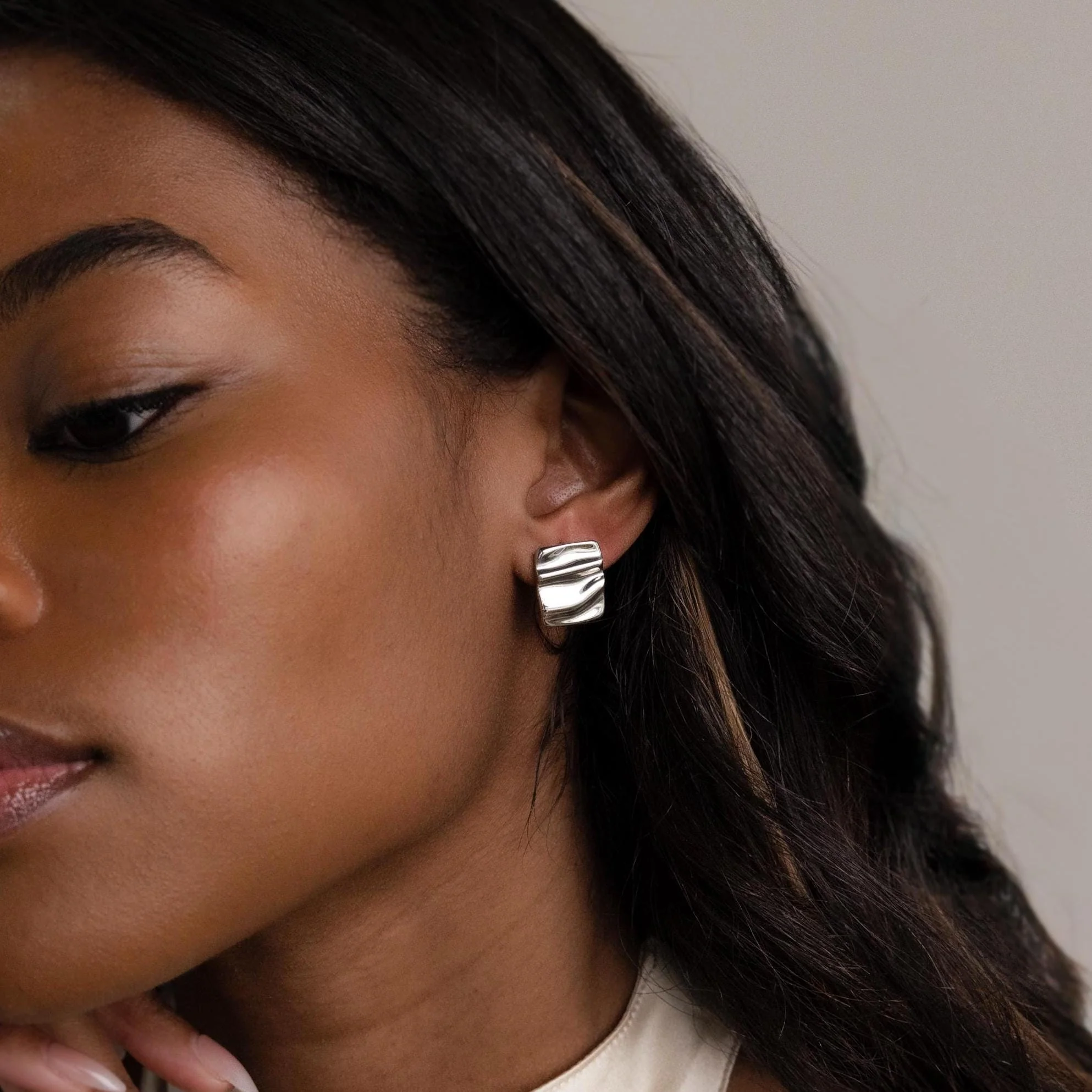 Bold Square Wave Studs - Image 4