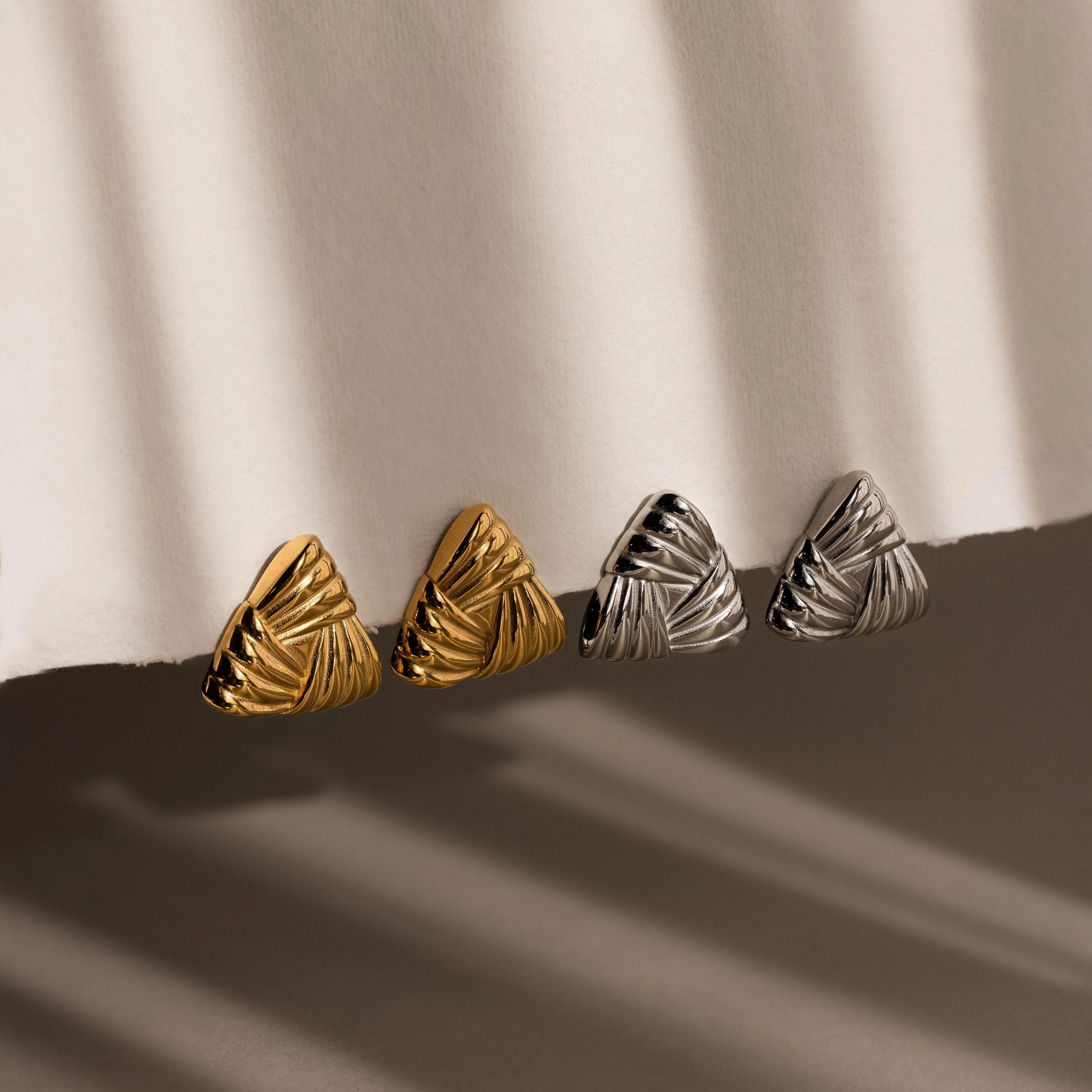 Bold Triangle Knot Studs - Image 3
