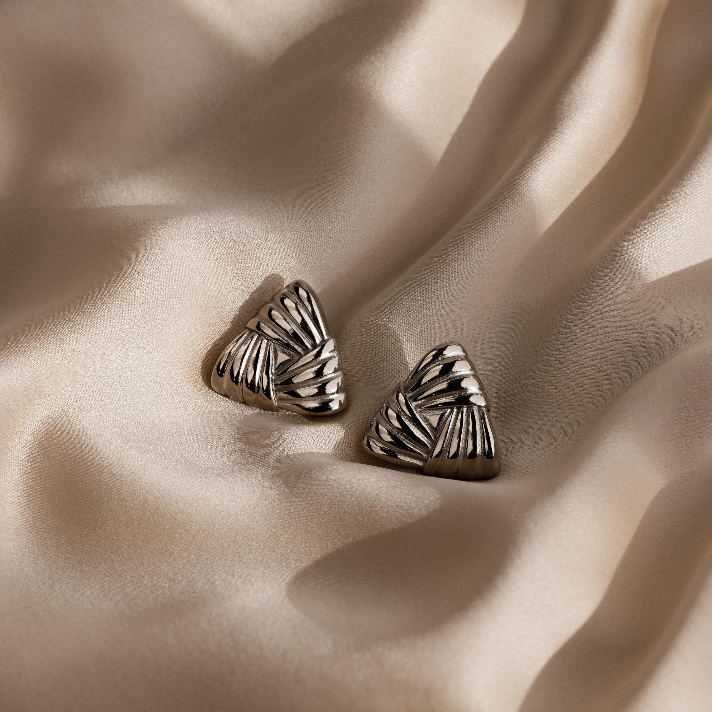Bold Triangle Knot Studs - Image 4