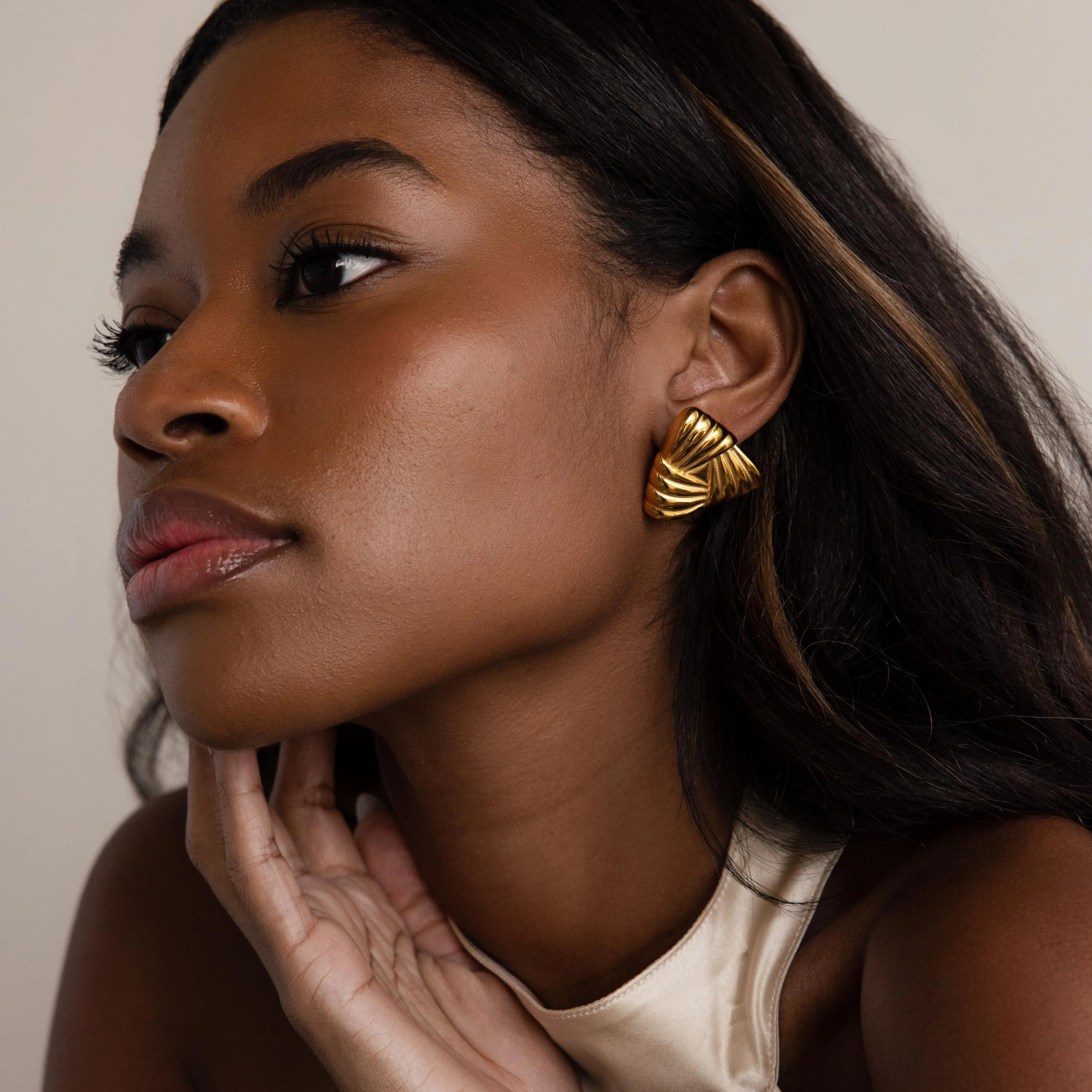 Bold Triangle Knot Studs - Image 8