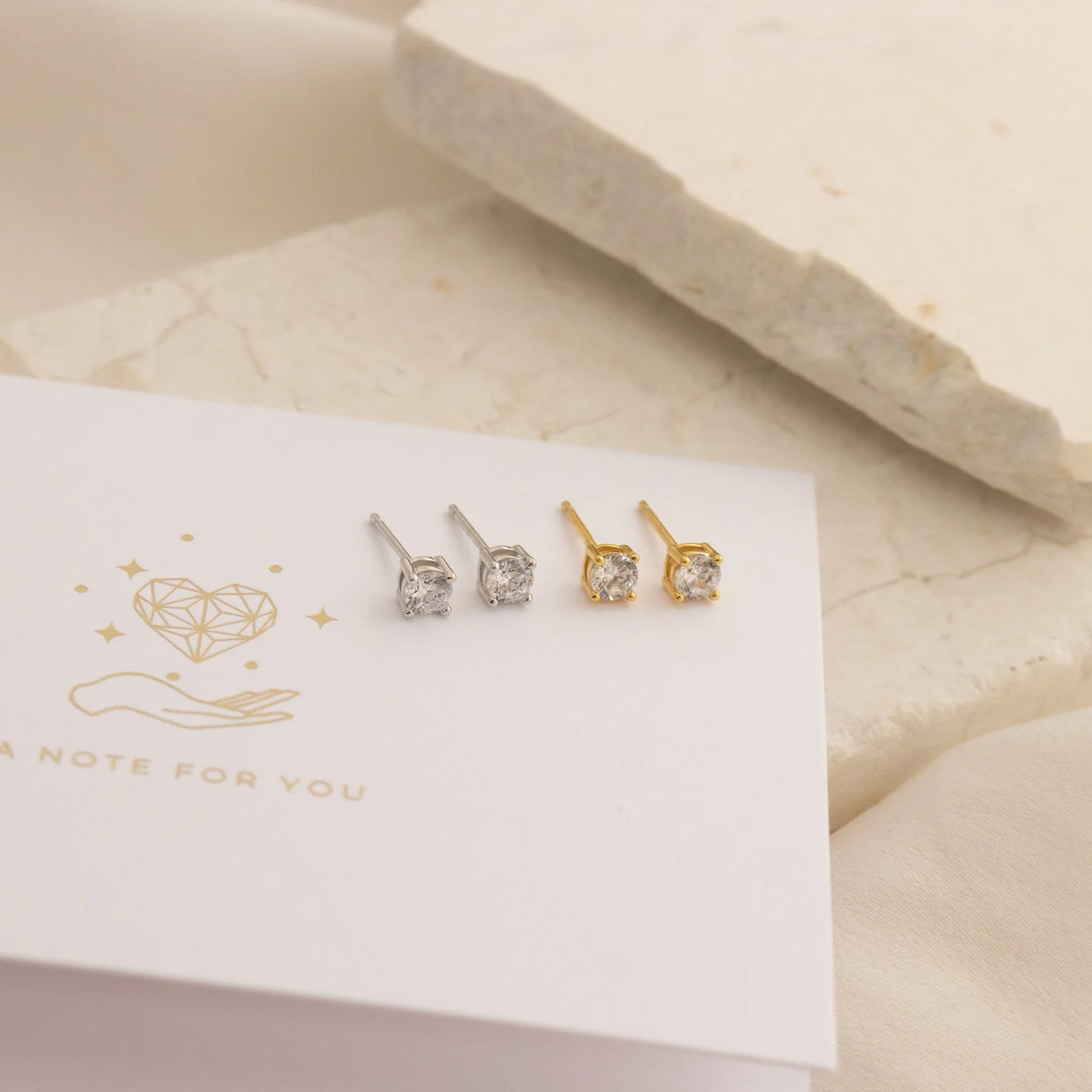 Booker Large Diamond Studs - Image 4