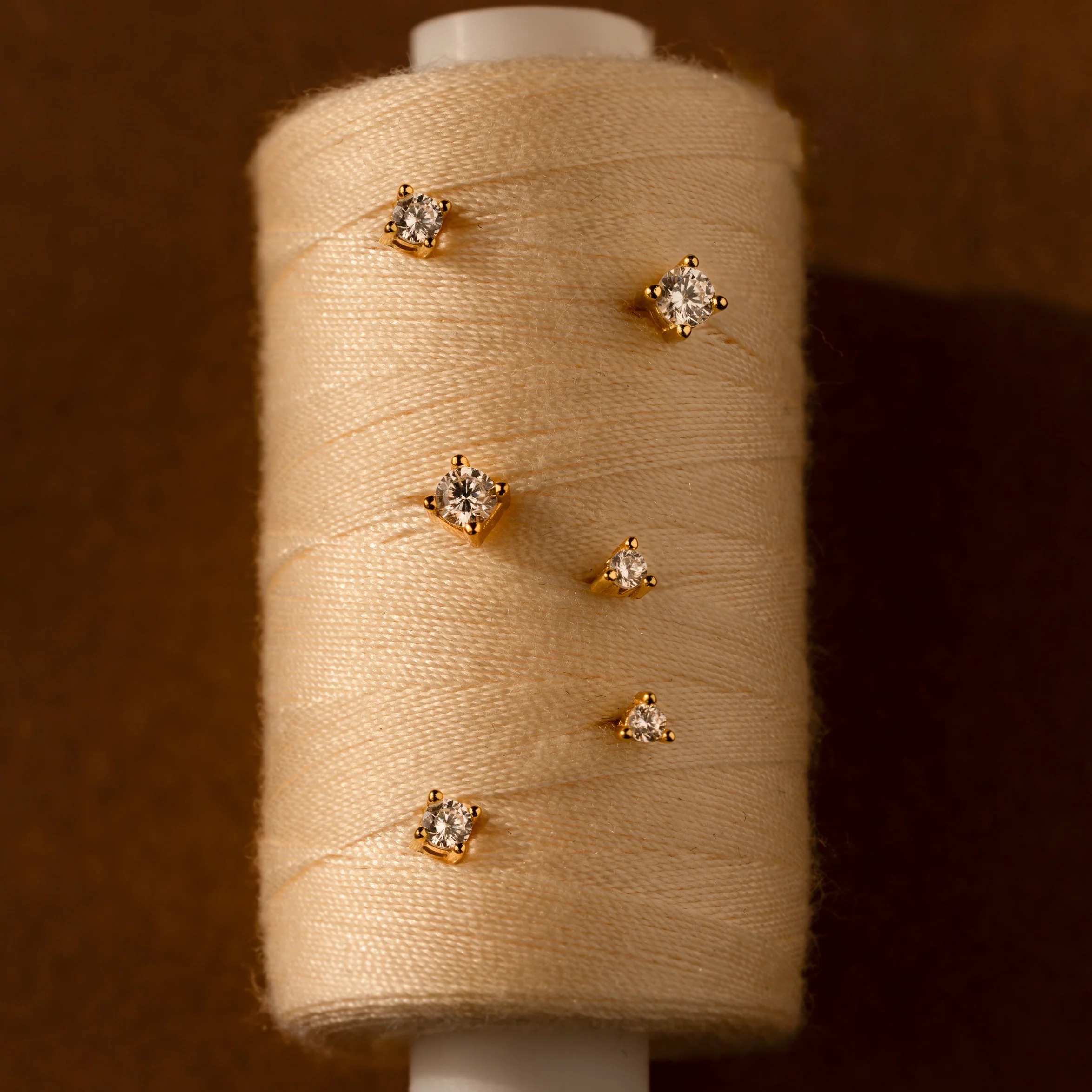 Booker Large Diamond Studs - Image 8
