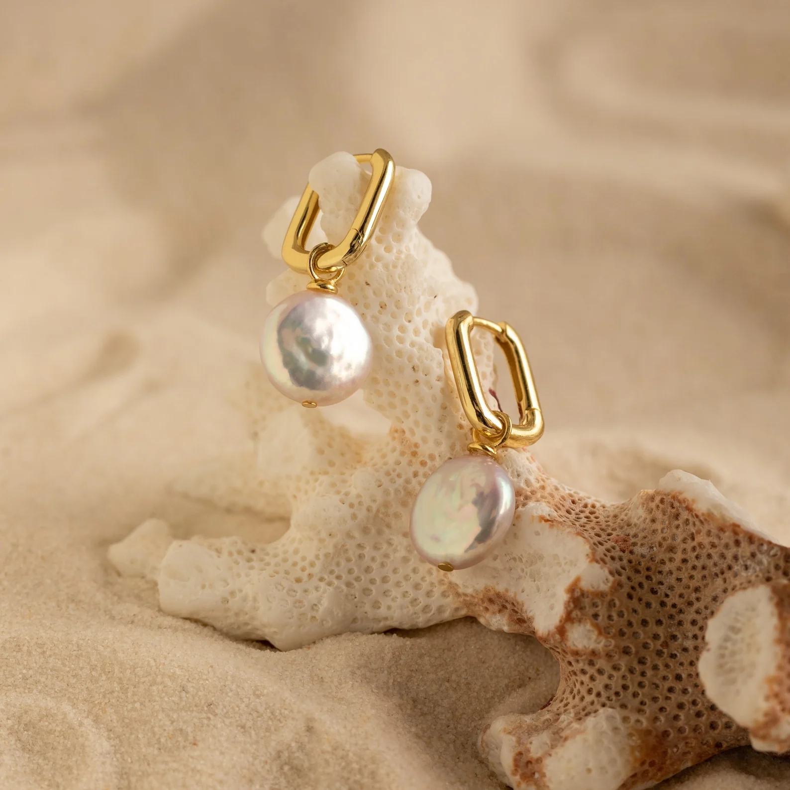 Bridget Pearl Hoops - Image 2