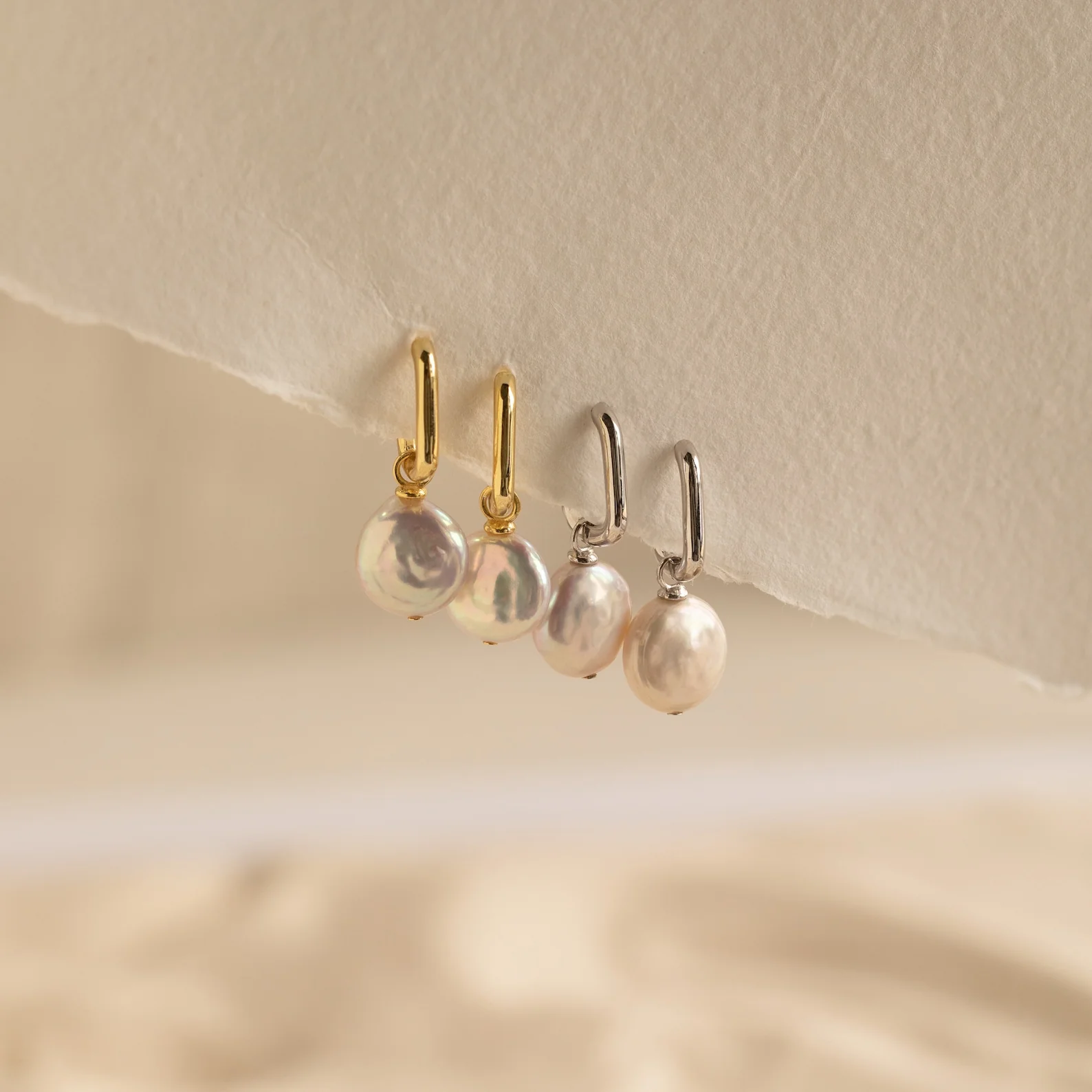 Bridget Pearl Hoops - Image 3