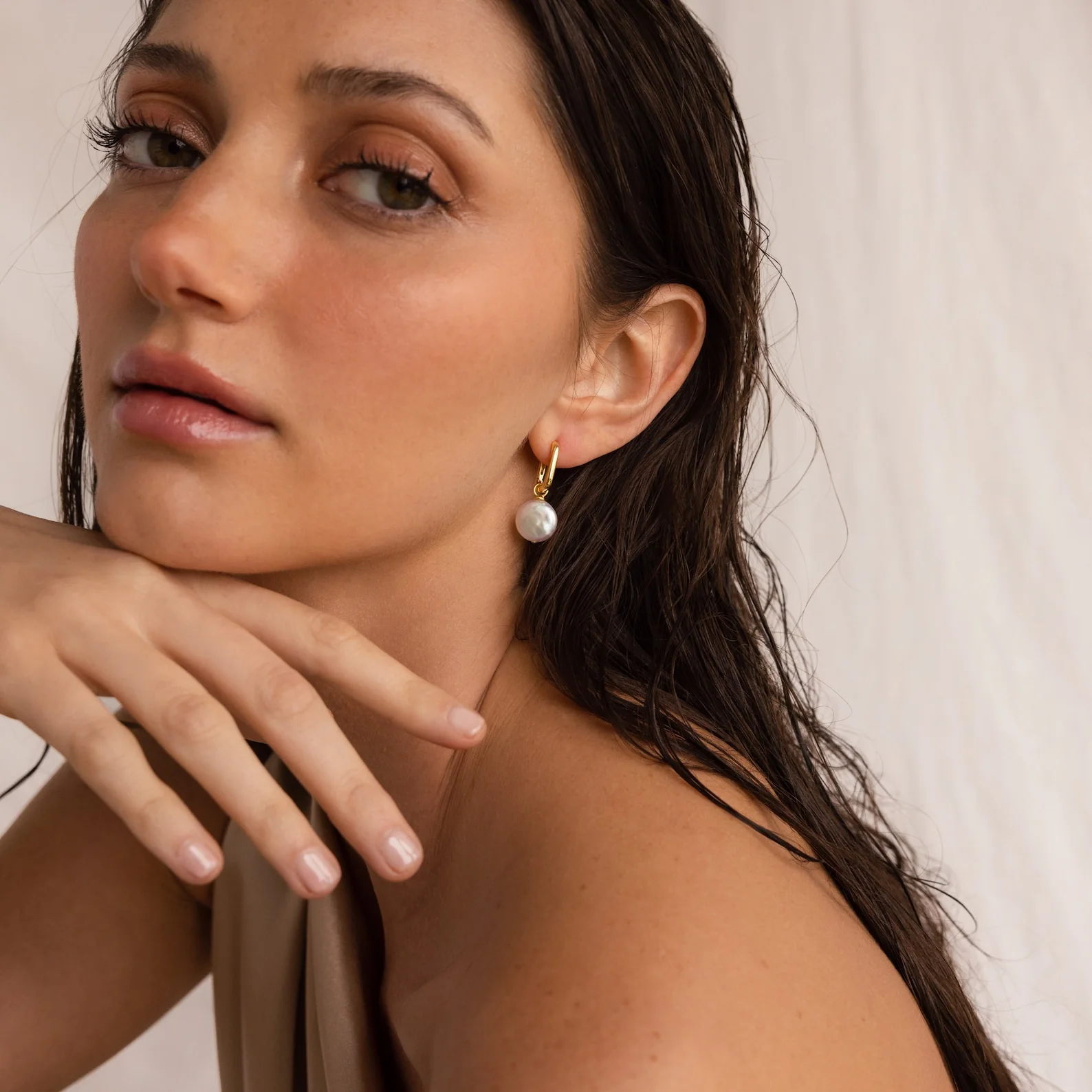 Bridget Pearl Hoops - Image 7