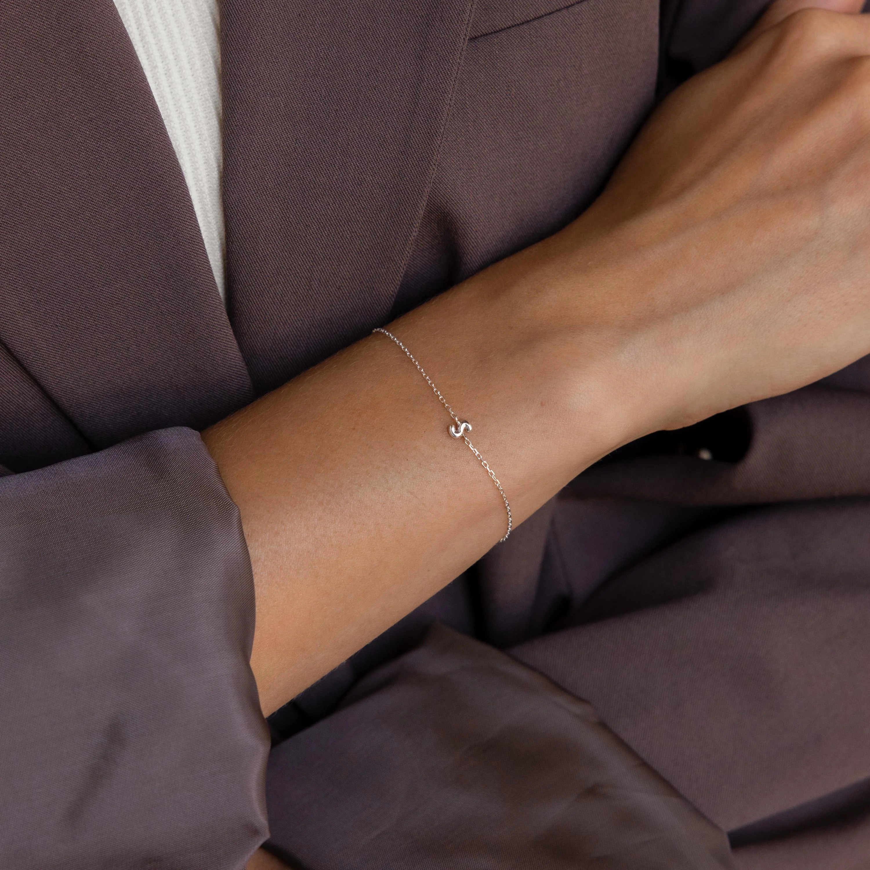 Bubble Initial Bracelet - Image 5