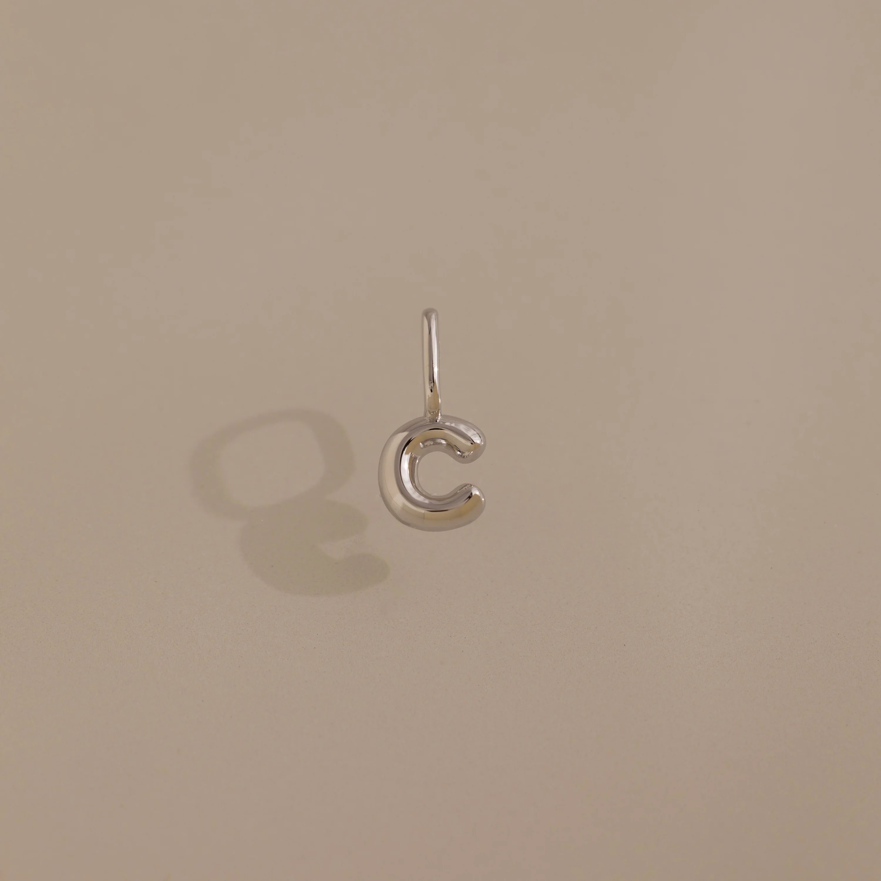 Bubble Letter Charm in Silver - Image 6