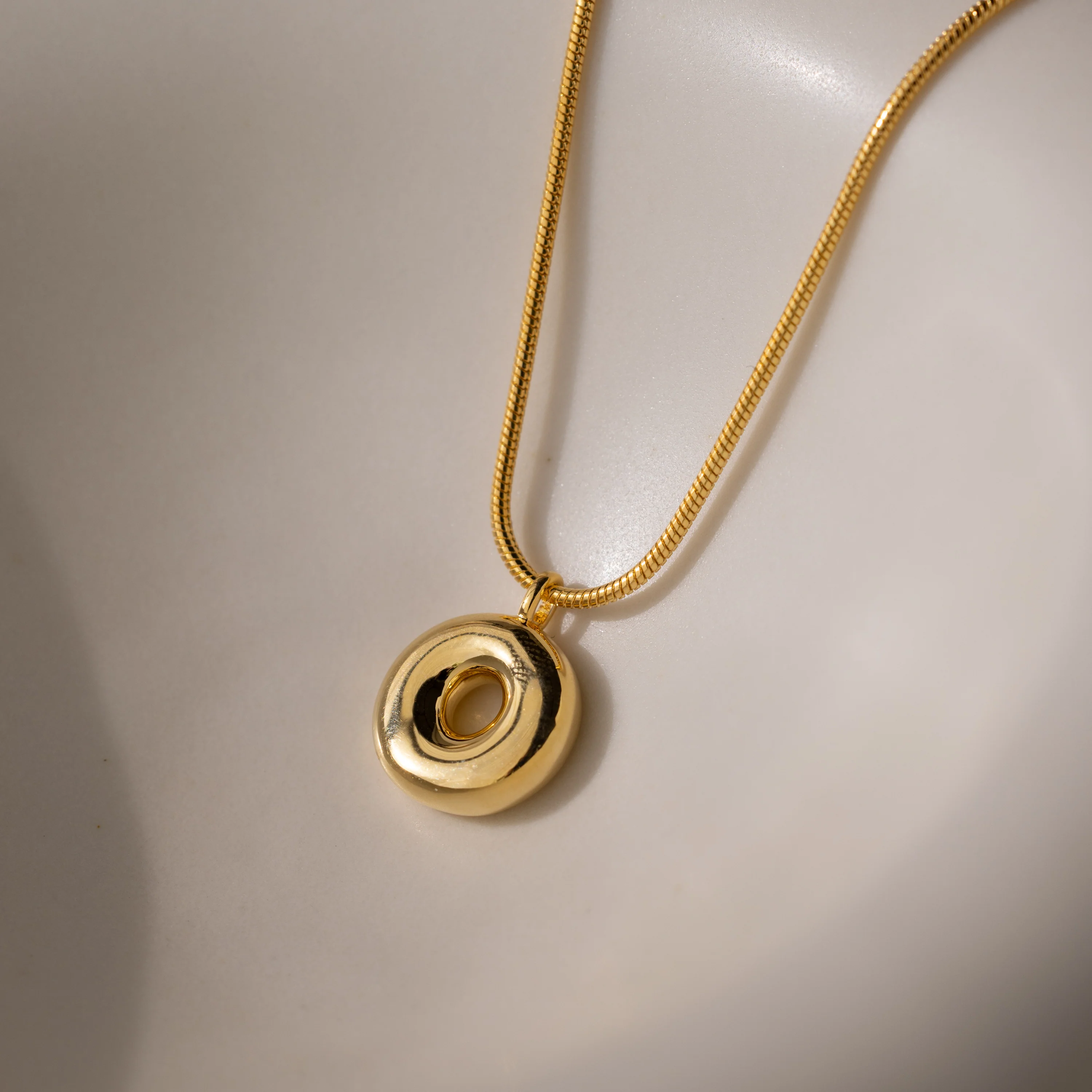 Bubble Letter Necklace in 18K Gold - Image 22