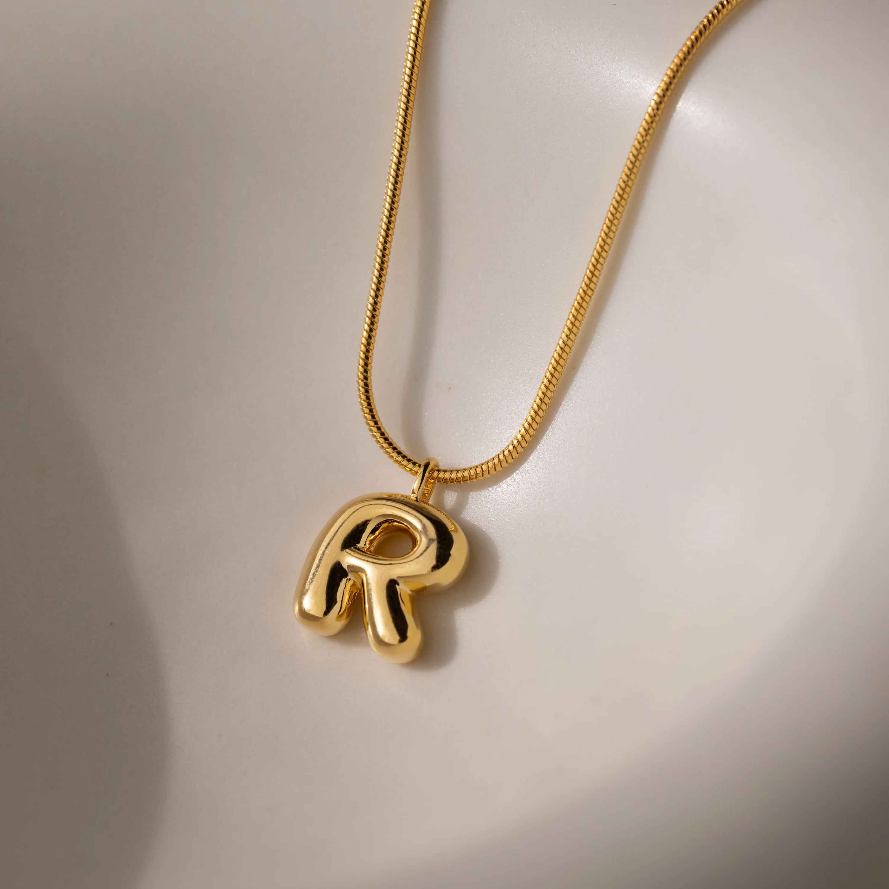 Bubble Letter Necklace in 18K Gold - Image 25