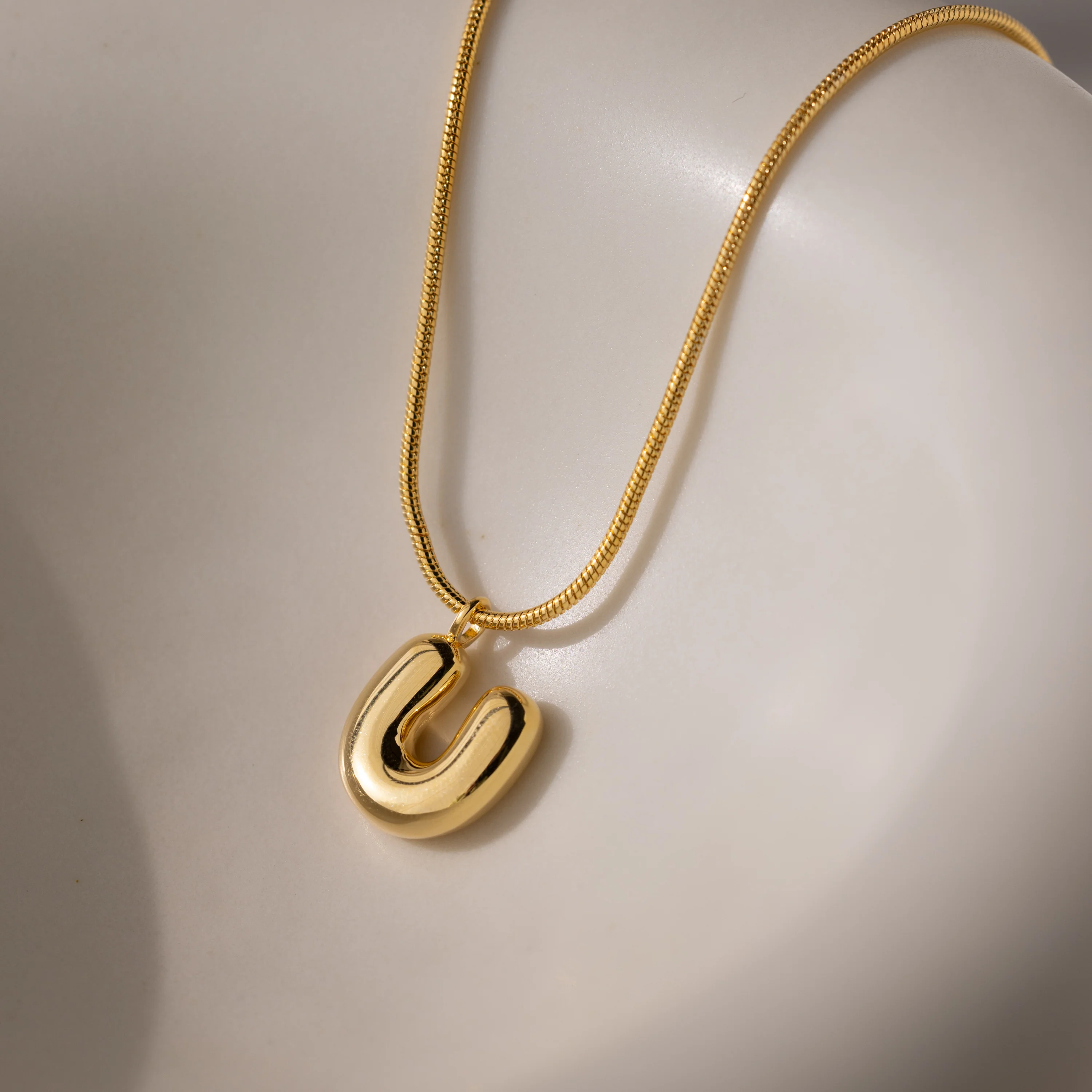 Bubble Letter Necklace in 18K Gold - Image 28