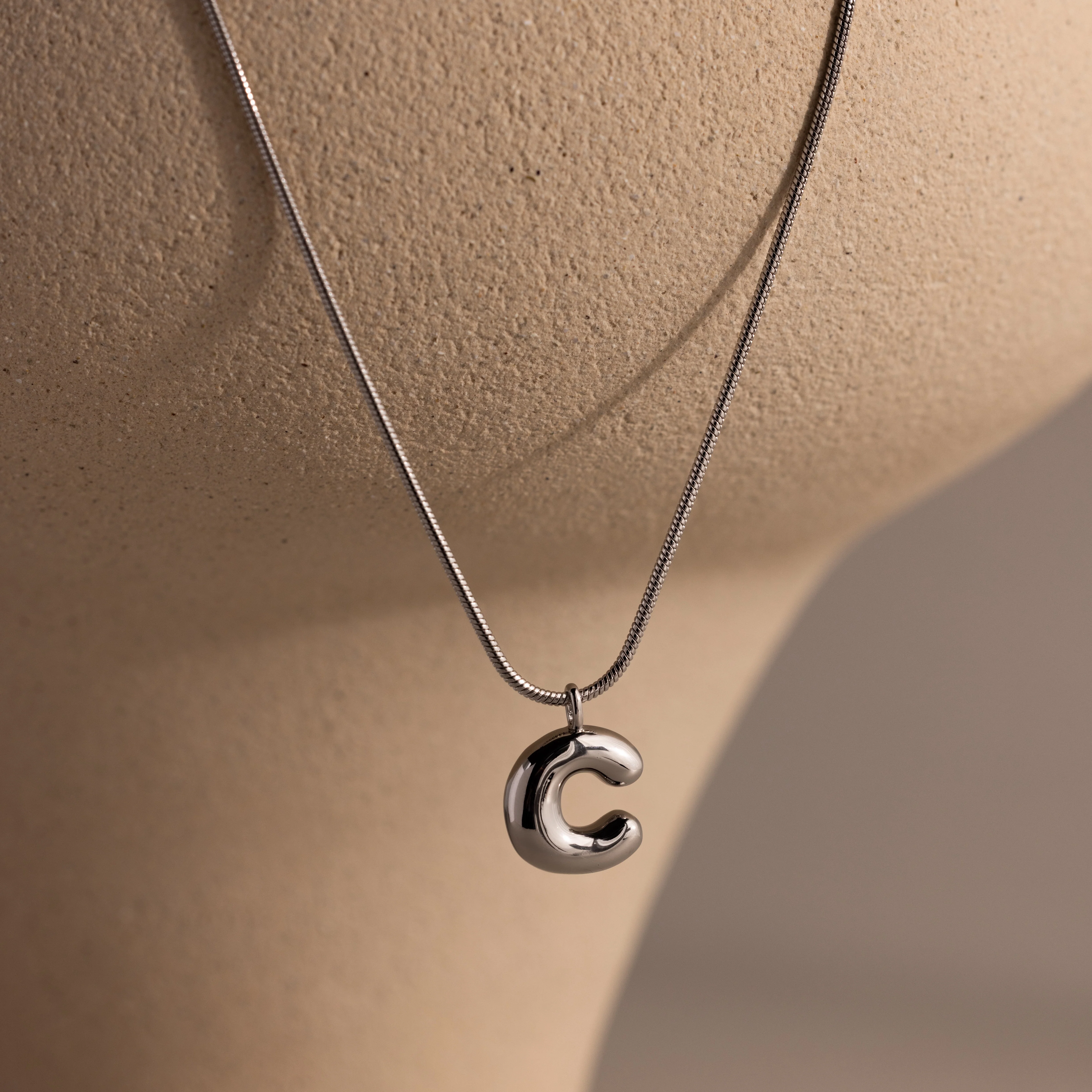 Bubble Letter Necklace in Silver - Image 22